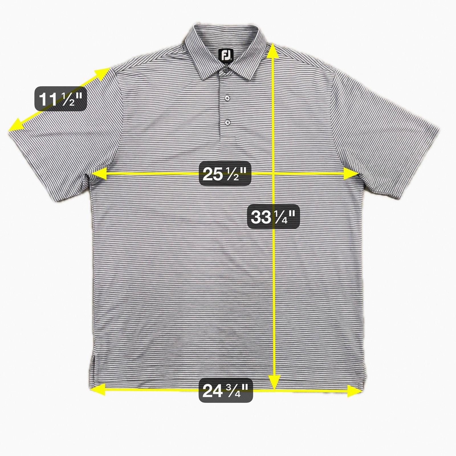 Footjoy FootJoy Golf Polo Shirt Mens XL Striped Stretch FJ Logo Size ONE SIZE - 11 Thumbnail