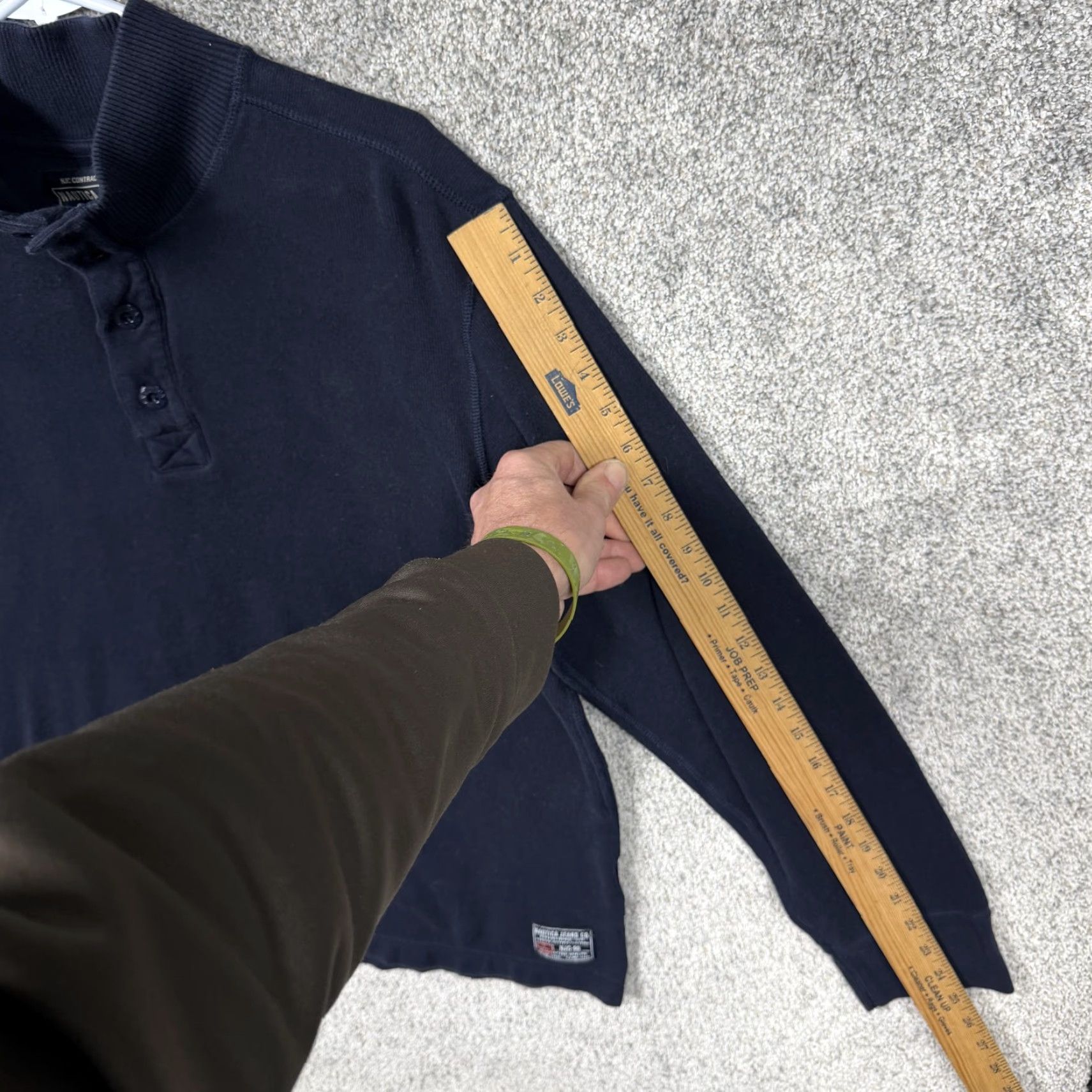 Nautica Nautica Jeans Co Sweater Mens L Blue Henley Mock Neck Pullover Knit Cotton Logo NJC-99 Casual Fall Winter GOLF Walking Mens Size US L / EU 52-54 / 3 - 4 Thumbnail