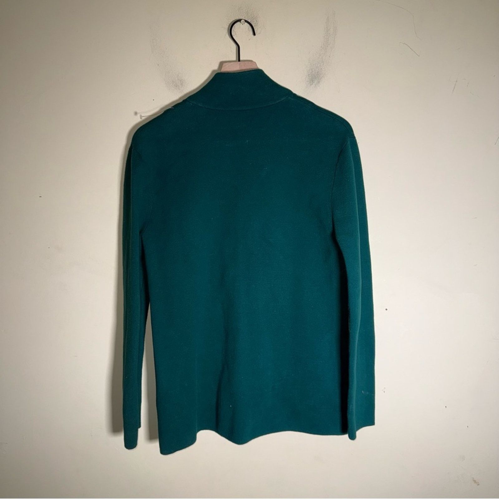 J.Crew J.CREW emerald green long line knit sweater blazer L Size L / US 10 / IT 46 - 6 Thumbnail
