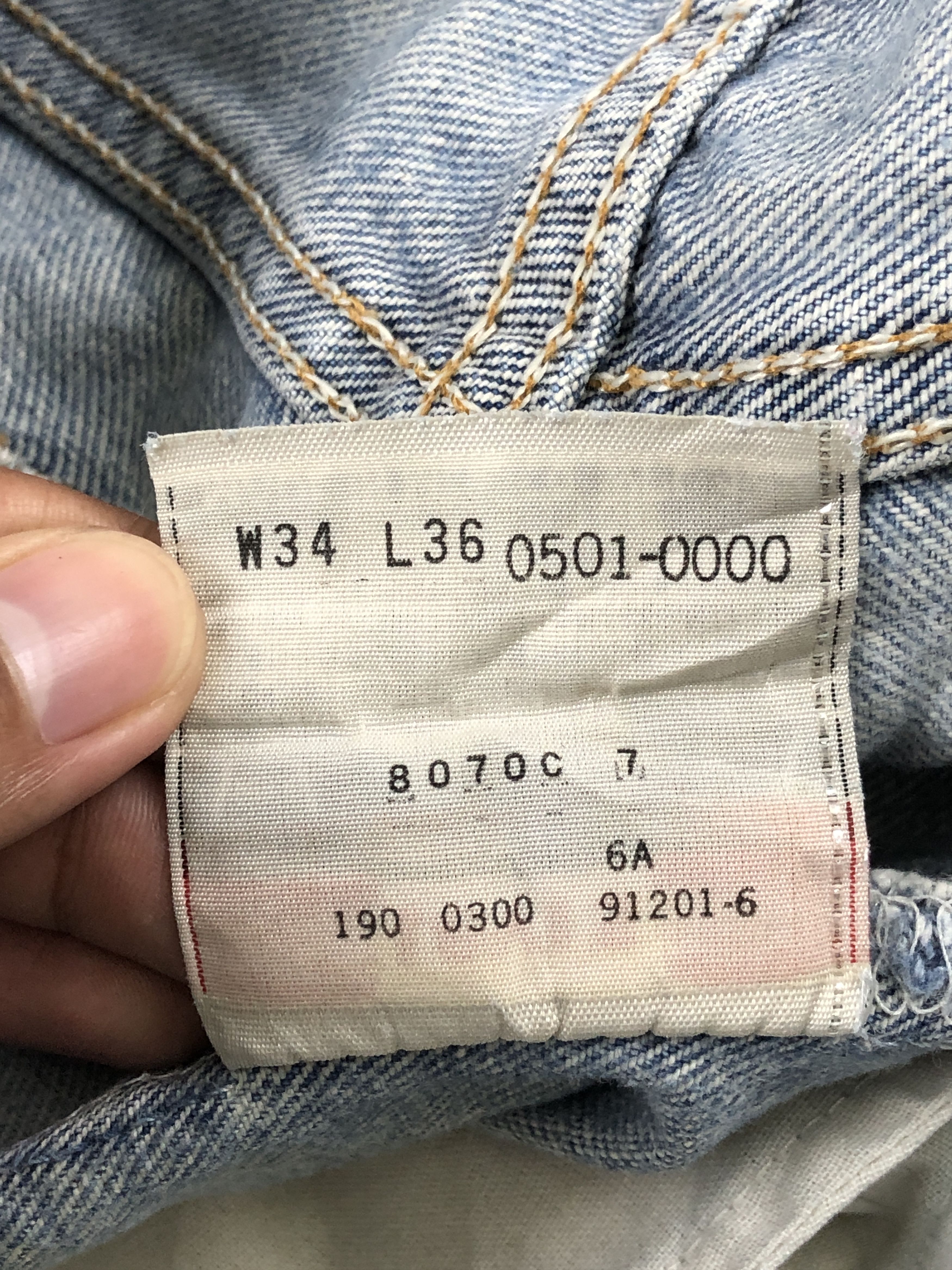 Levi's Vintage Distressed Levis 501 Cropped Jeans DP2416 Size US 32 / EU 48 - 7 Thumbnail