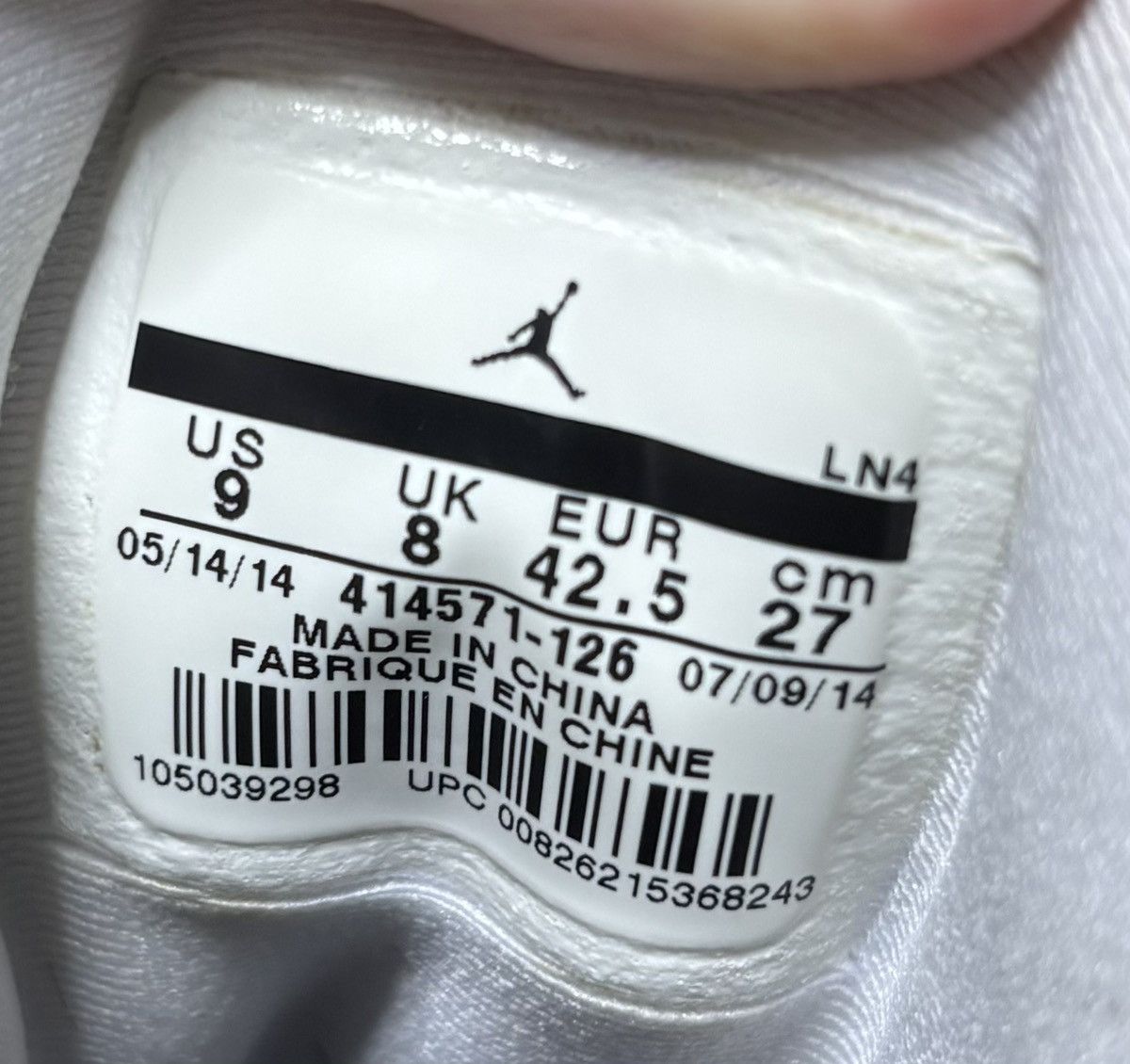 Air Jordan 13 Retro Grey Toe Size 9