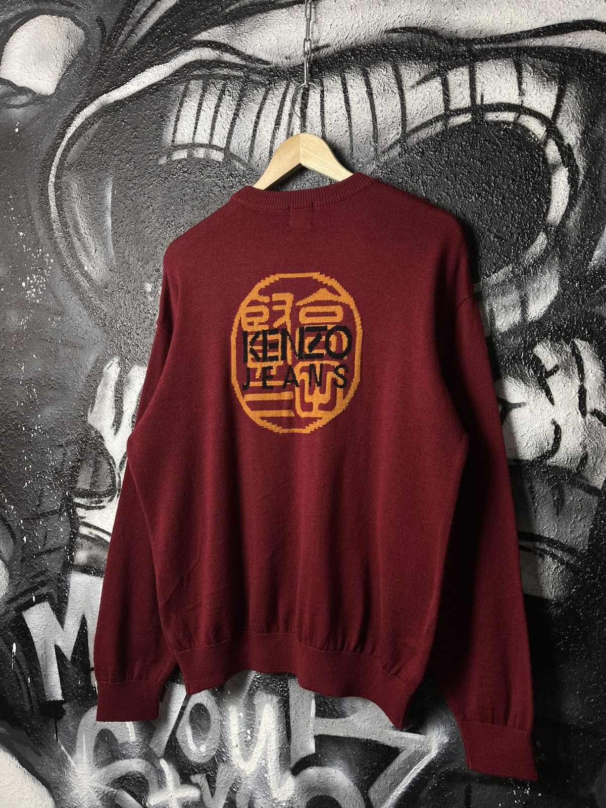 Kenzo × Vintage Vintage Kenzo Jeans Big Logo Sweater Size US L / EU 52-54 / 3 - 1 Thumbnail