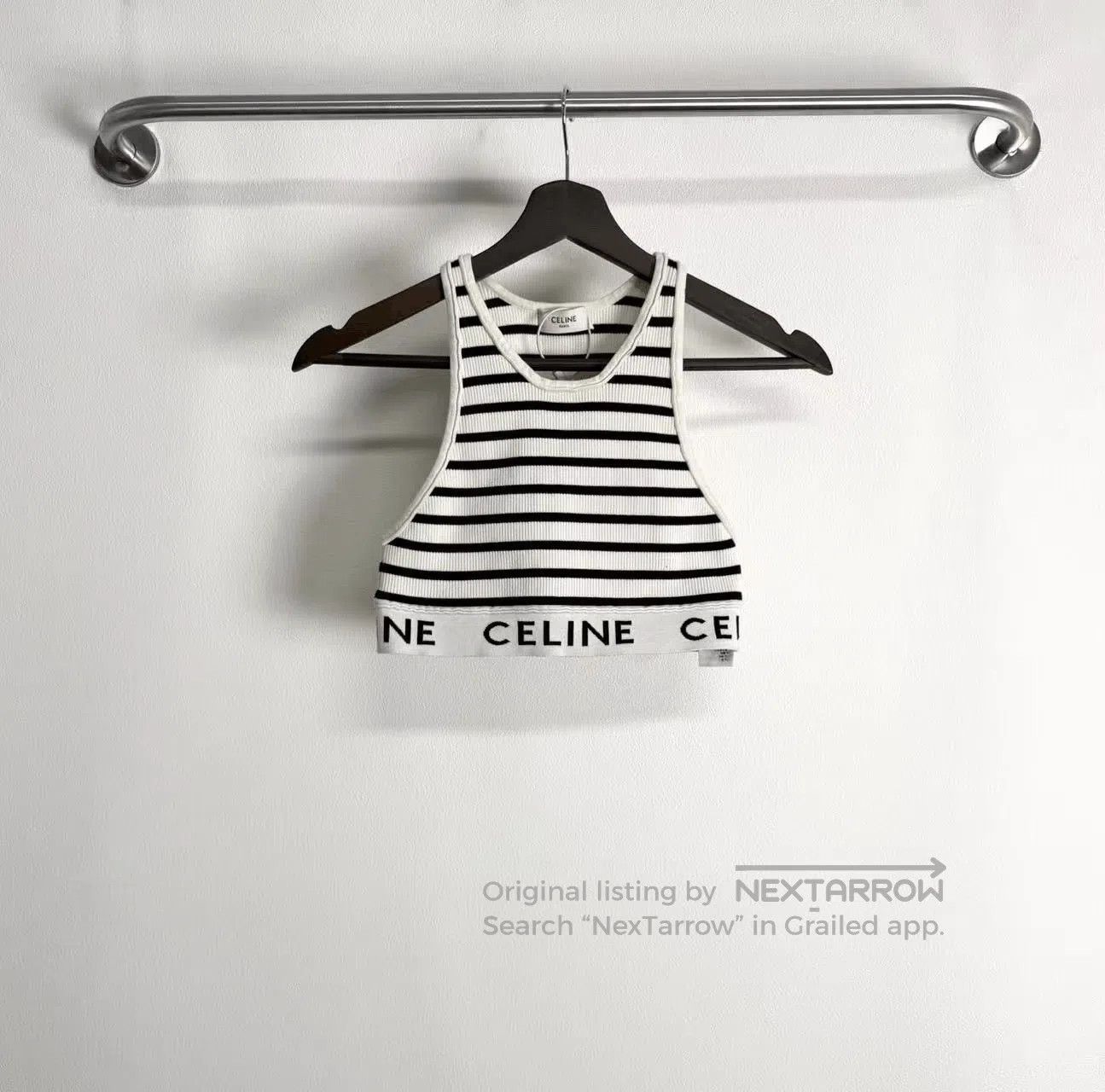 Celine Celine Black White Striped Vest. Size XS / US 0-2 / IT 36-38 - 1 Thumbnail