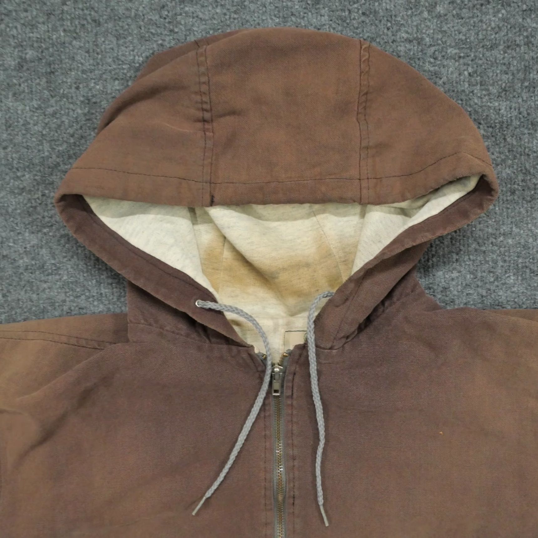 Vintage VINTAGE DuckHead Jacket Mens XLT Brown 90s Hooded Lined Cotton Canvas Zip Workwear Grunge 90s Mens XLT Brown Size US XL / EU 56 / 4 - 6 Thumbnail