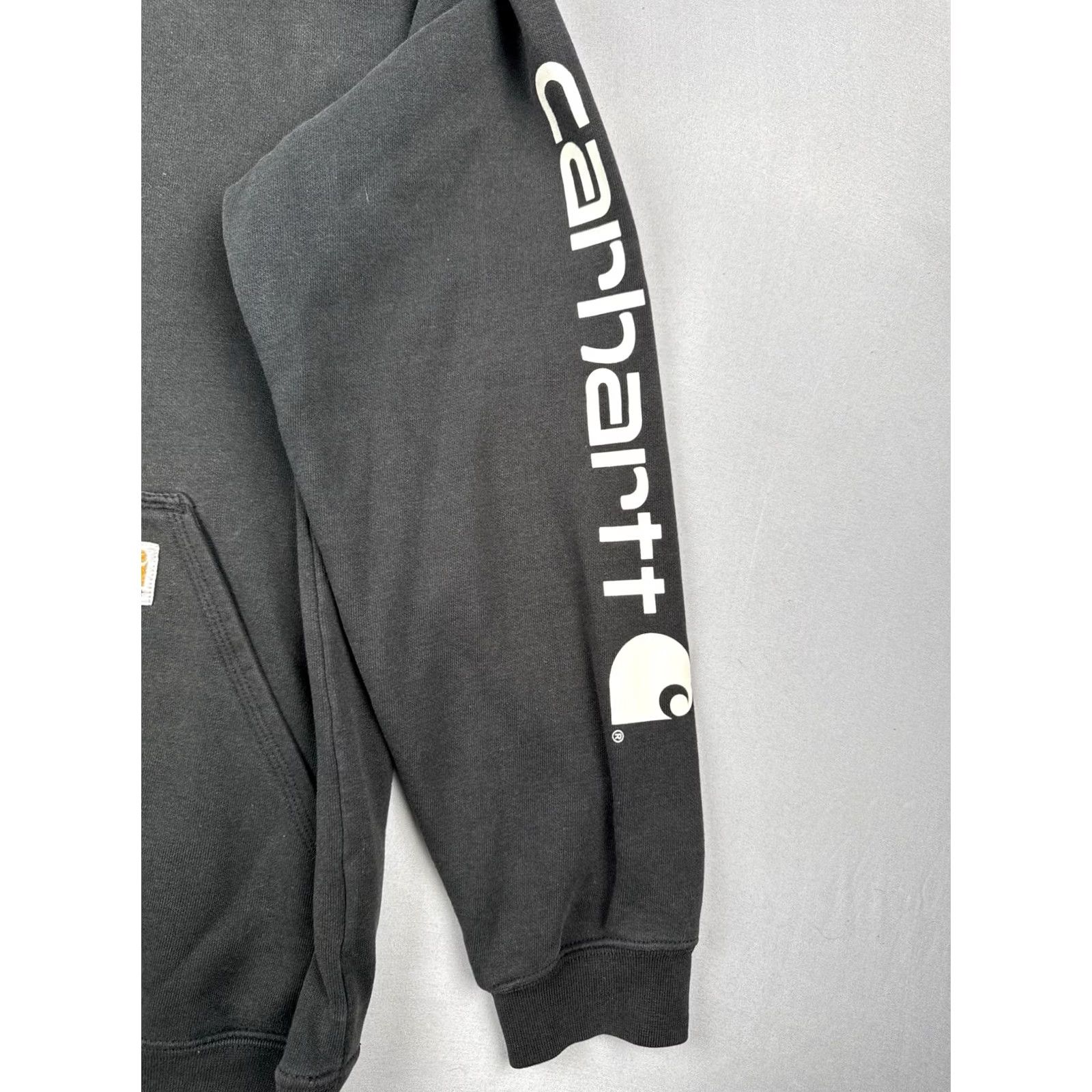 Carhartt Carhartt Hoodie Mens Large Loose Fit Faded Black Workwear Sleeve Logo Size US M / EU 48-50 / 2 - 5 Thumbnail