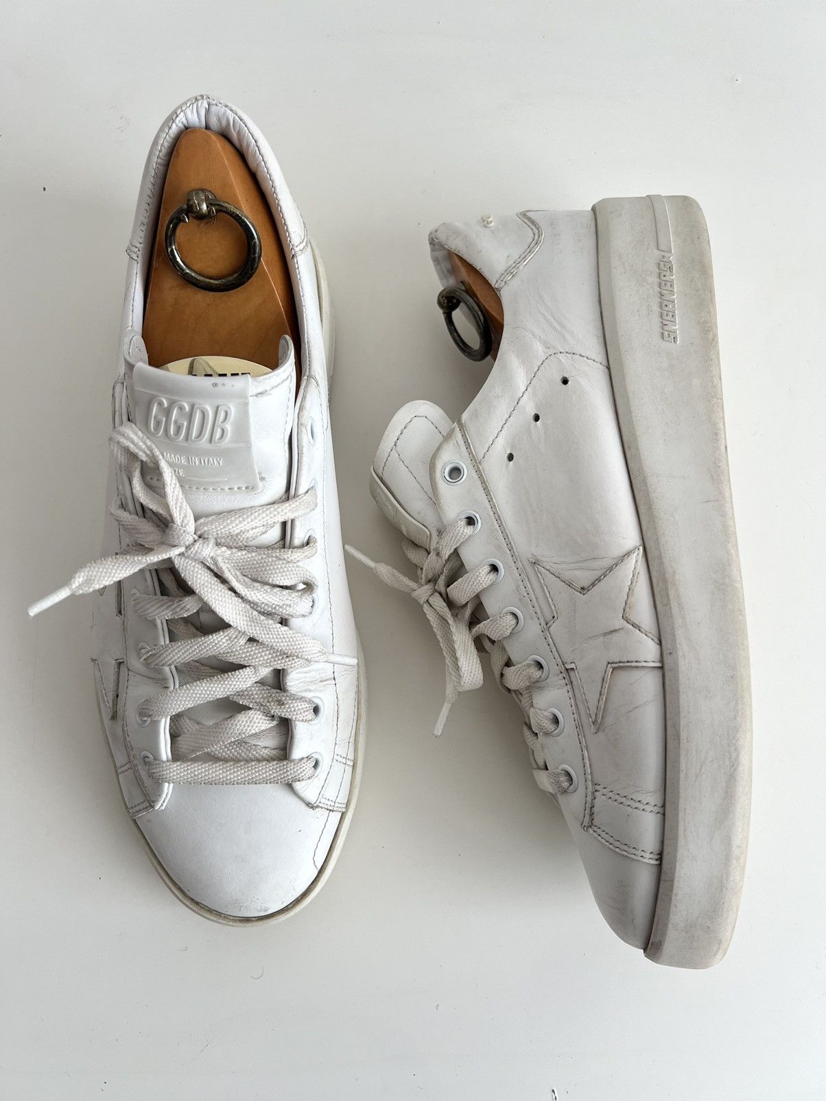 Golden Goose Golden Goose Pure Star Distressed Sneakers White Size US 9 / EU 42 - 10 Thumbnail