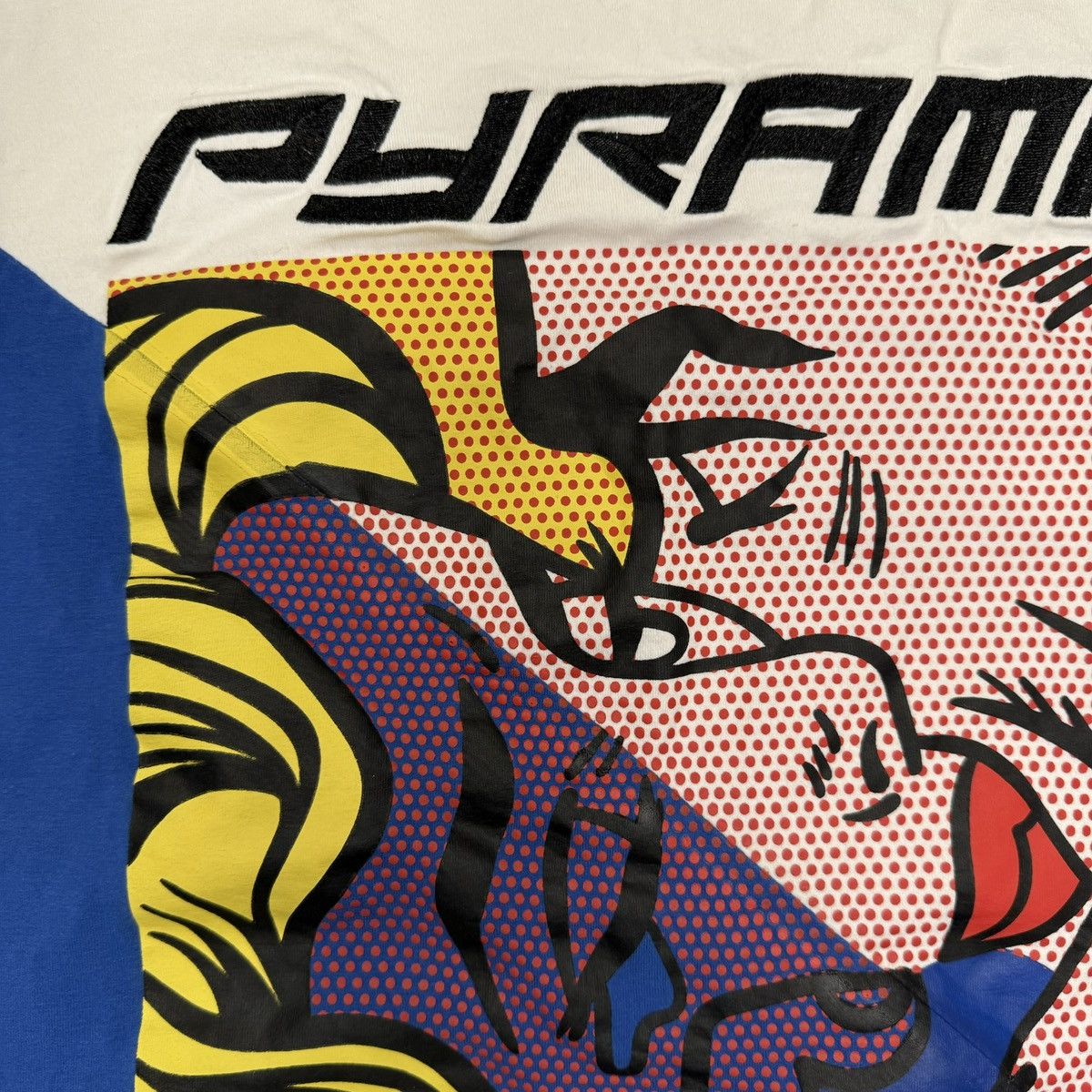 Black Pyramid Black Pyramid Men’s XL Graphic T-Shirt Pop Art Blue White Size US XL / EU 56 / 4 - 2 Thumbnail