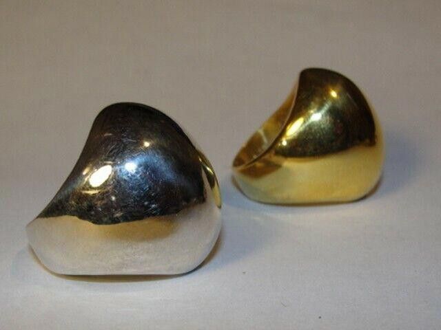 Designer Sterling Silver Dome Ring Unisex Size ONE SIZE - 3 Thumbnail