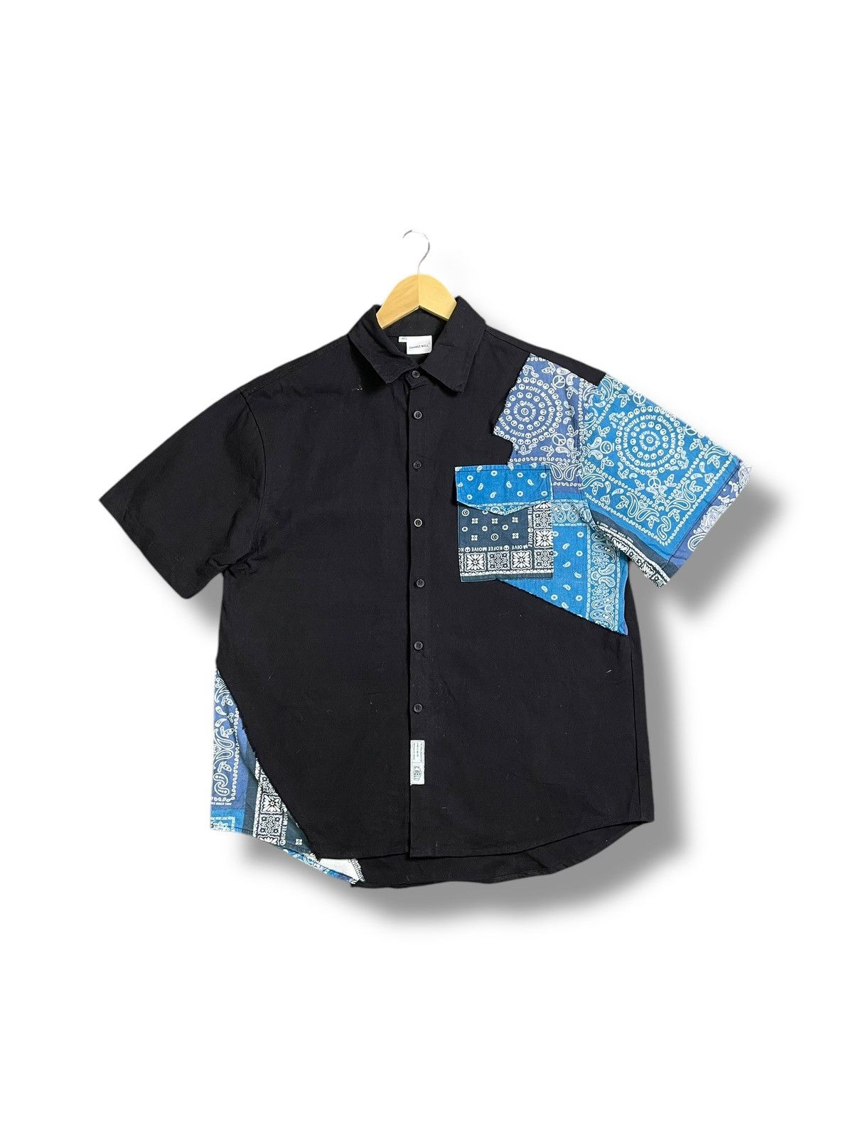 Designer × Japanese Brand Change Well Patchwork Design Button Ups Shirt (38) Size US M / EU 48-50 / 2 - 1 Thumbnail