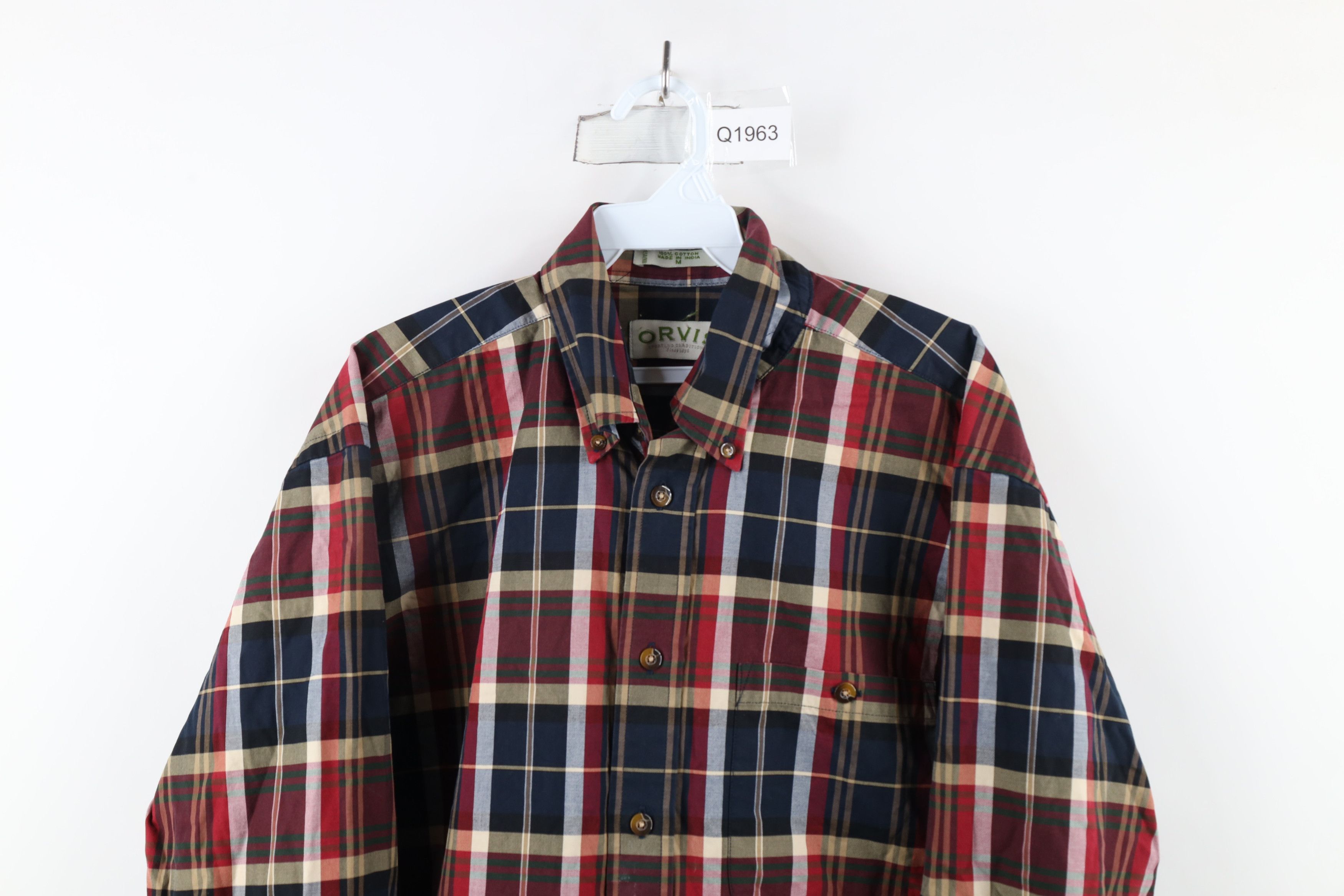 Orvis × Vintage Vintage Orvis Rainbow Plaid Heavyweight Button Down Shirt Size US M / EU 48-50 / 2 - 2 Thumbnail