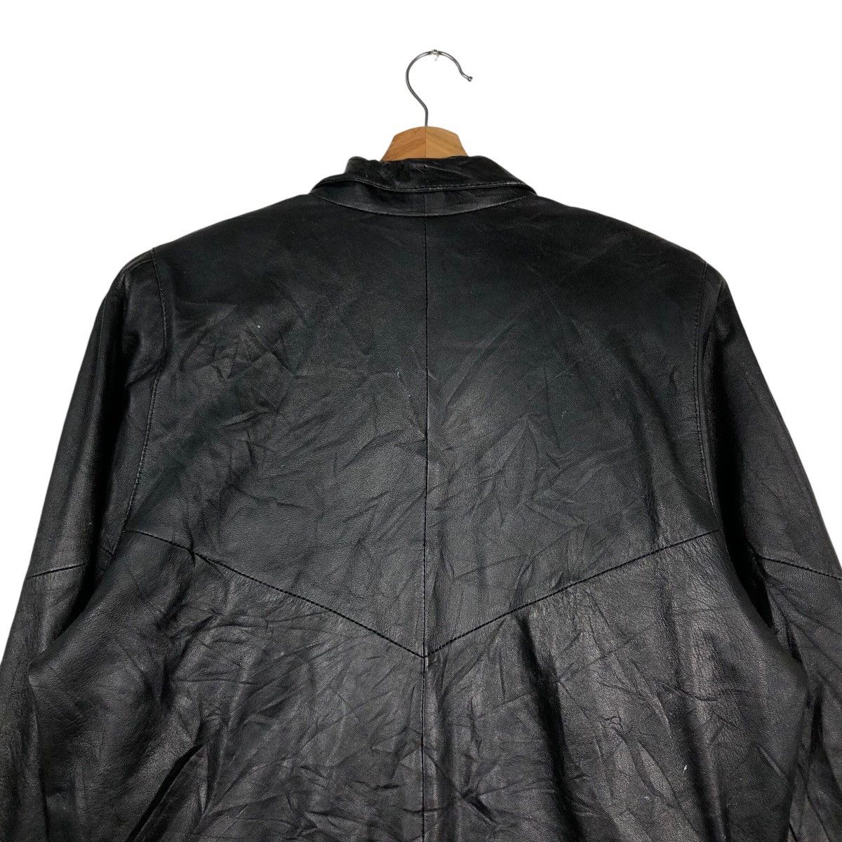 Japanese Brand × Vintage 📌Vintage Unknown Brand Biker Leather Jacket Issey Miyake Size US S / EU 44-46 / 1 - 10 Thumbnail