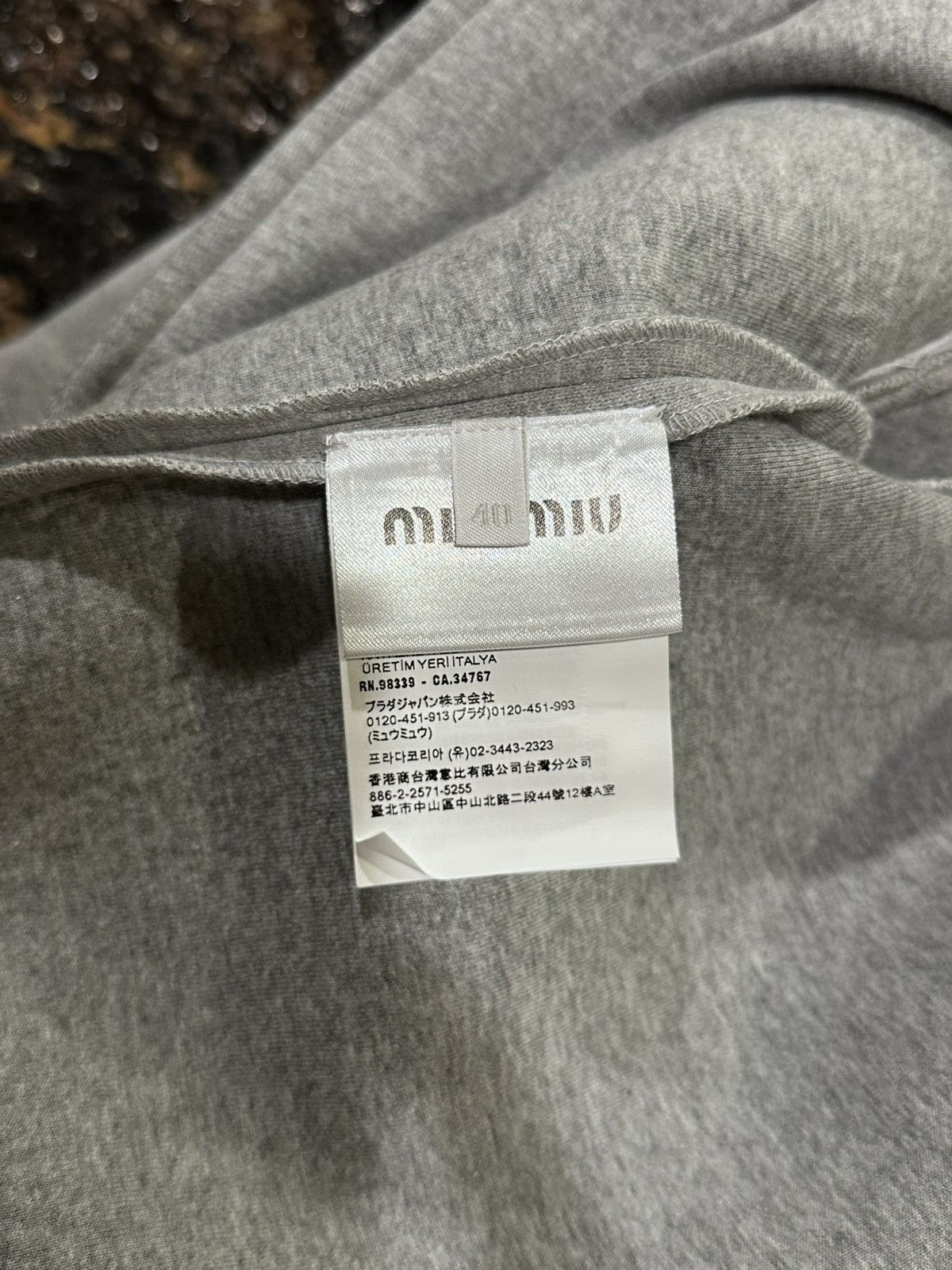 Miu Miu Miu Miu Grey Jersey Blouson Pleated Zip Jacket Size S / US 4 / IT 40 - 17 Thumbnail