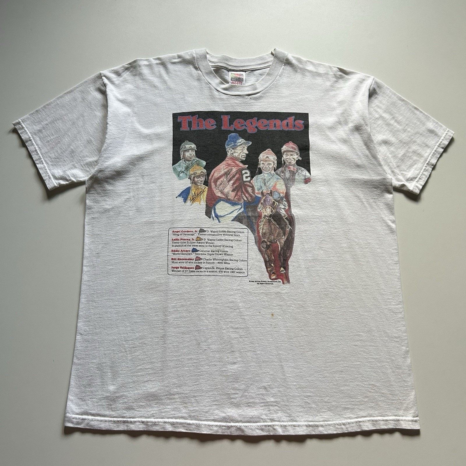 Fruit Of The Loom × Vintage Vintage Horse Racing Legends T Shirt 2XL Fruit Of The Loom Size US XXL / EU 58 / 5 - 1 Thumbnail