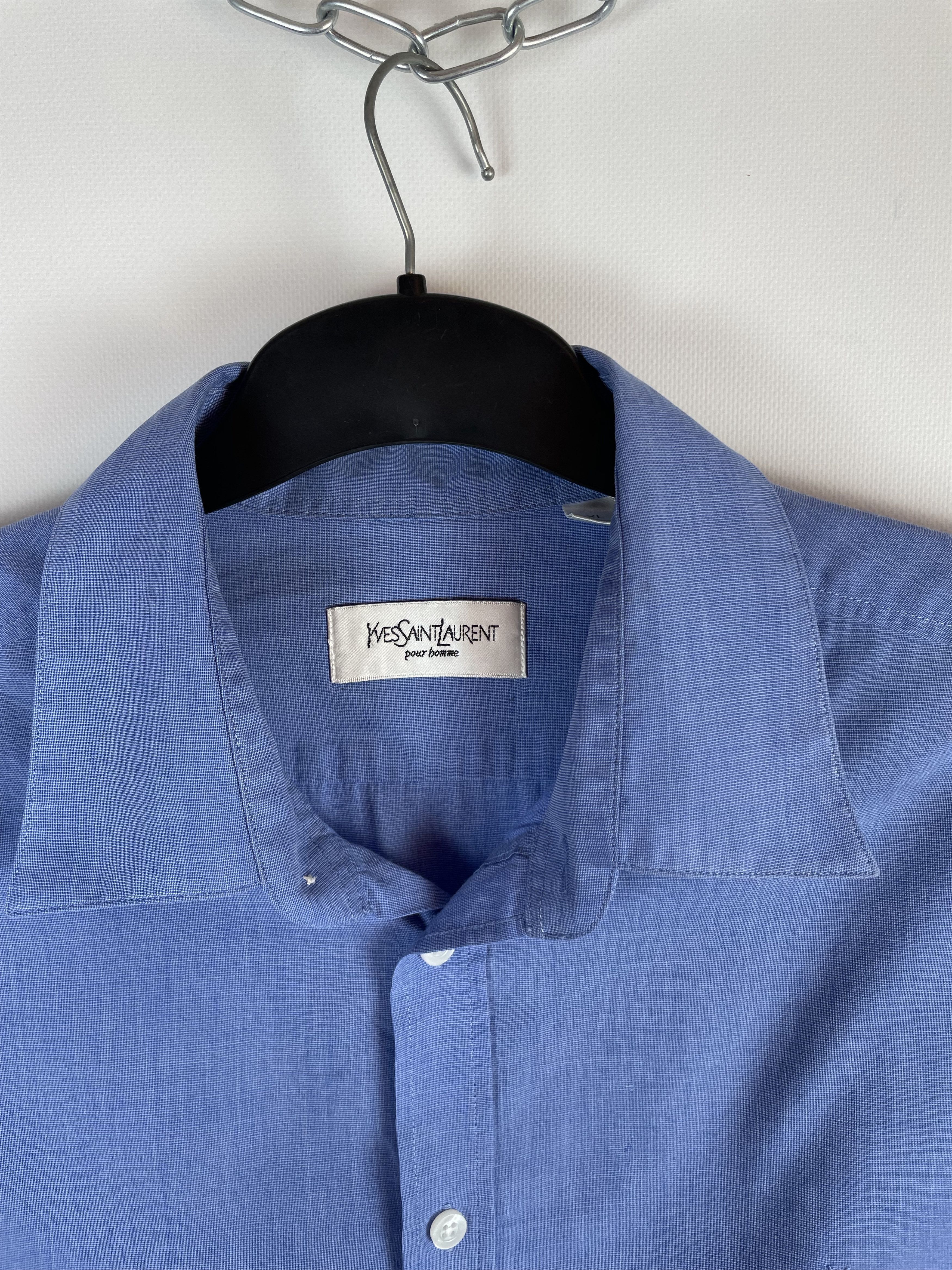 Vintage × Yves Saint Laurent Vintage YvesSaintLaurent Ysl Pour Homme Button Up Shirt Size US XL / EU 56 / 4 - 5 Thumbnail