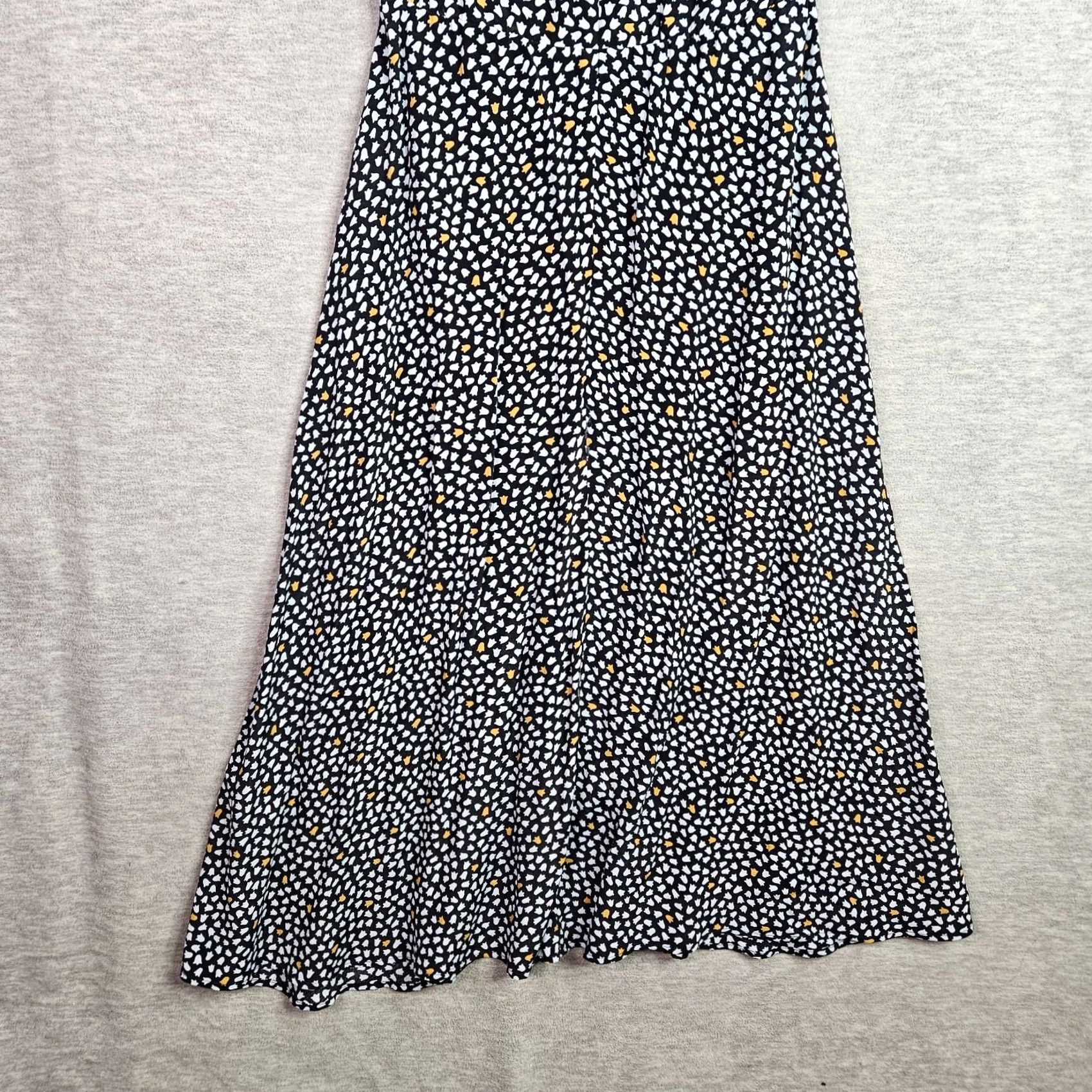 Joie Joie Women's Size 2 Black Abstract Dot Print Cap Sleeve Midi Dress Size XS / US 0-2 / IT 36-38 - 4 Thumbnail