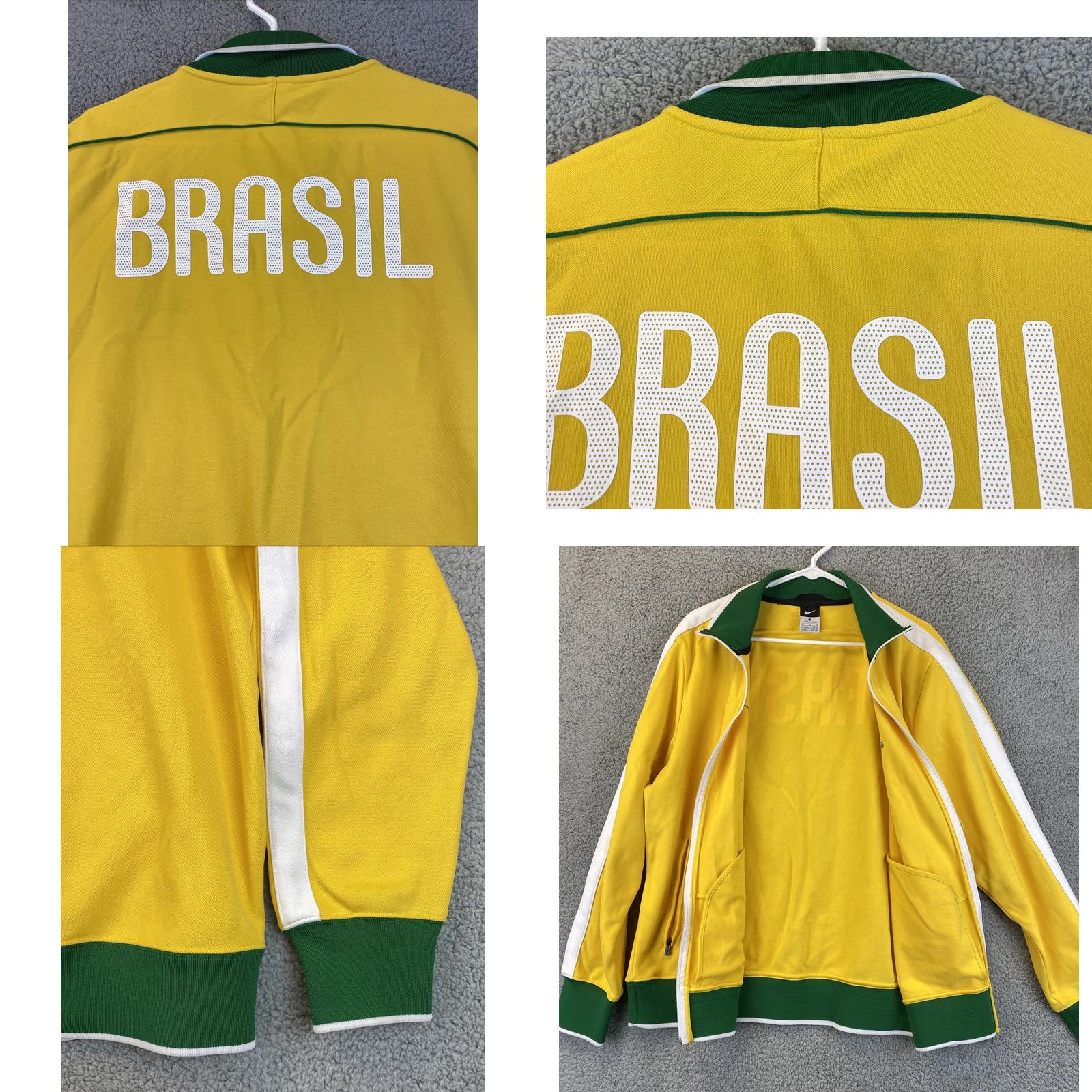 Nike VINTAGE Nike Jacket Sweater Men’s XL Yellow Brazil Soccer Team Track / 33-41 Size US XL / EU 56 / 4 - 8 Thumbnail