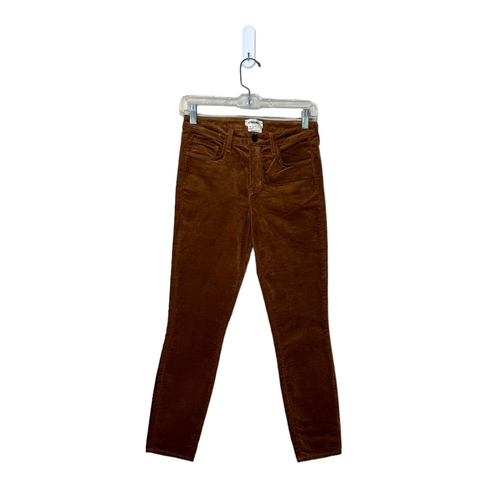 L'AGENCE L'Agence brown velvet skinny cropped jeans size 26-2 Size 26" / US 2 / IT 38 - 5 Thumbnail