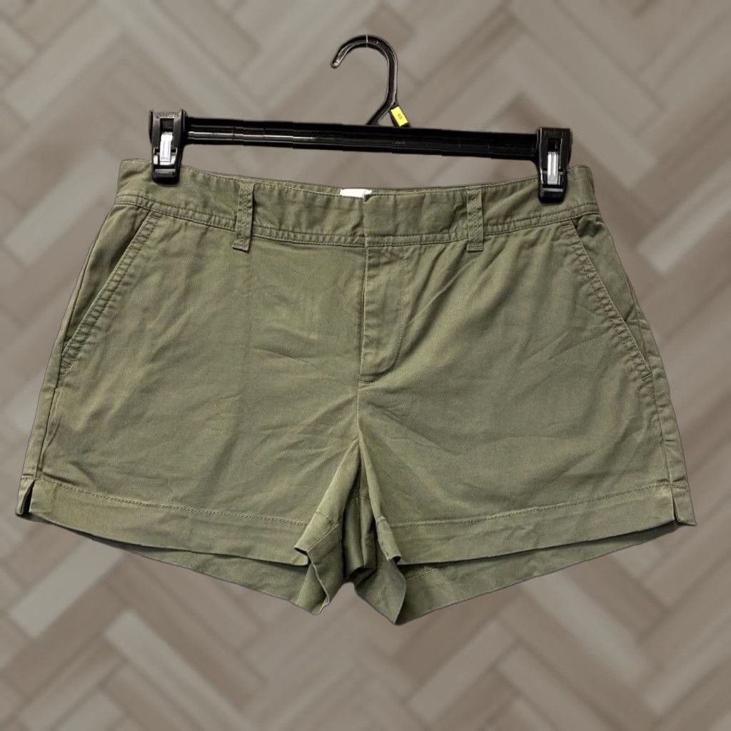 Gap Gap Chino Shorts Women 4 Green High Rise Casual Preppy Summer Size 27" / US 4 / IT 40 - 1 Thumbnail