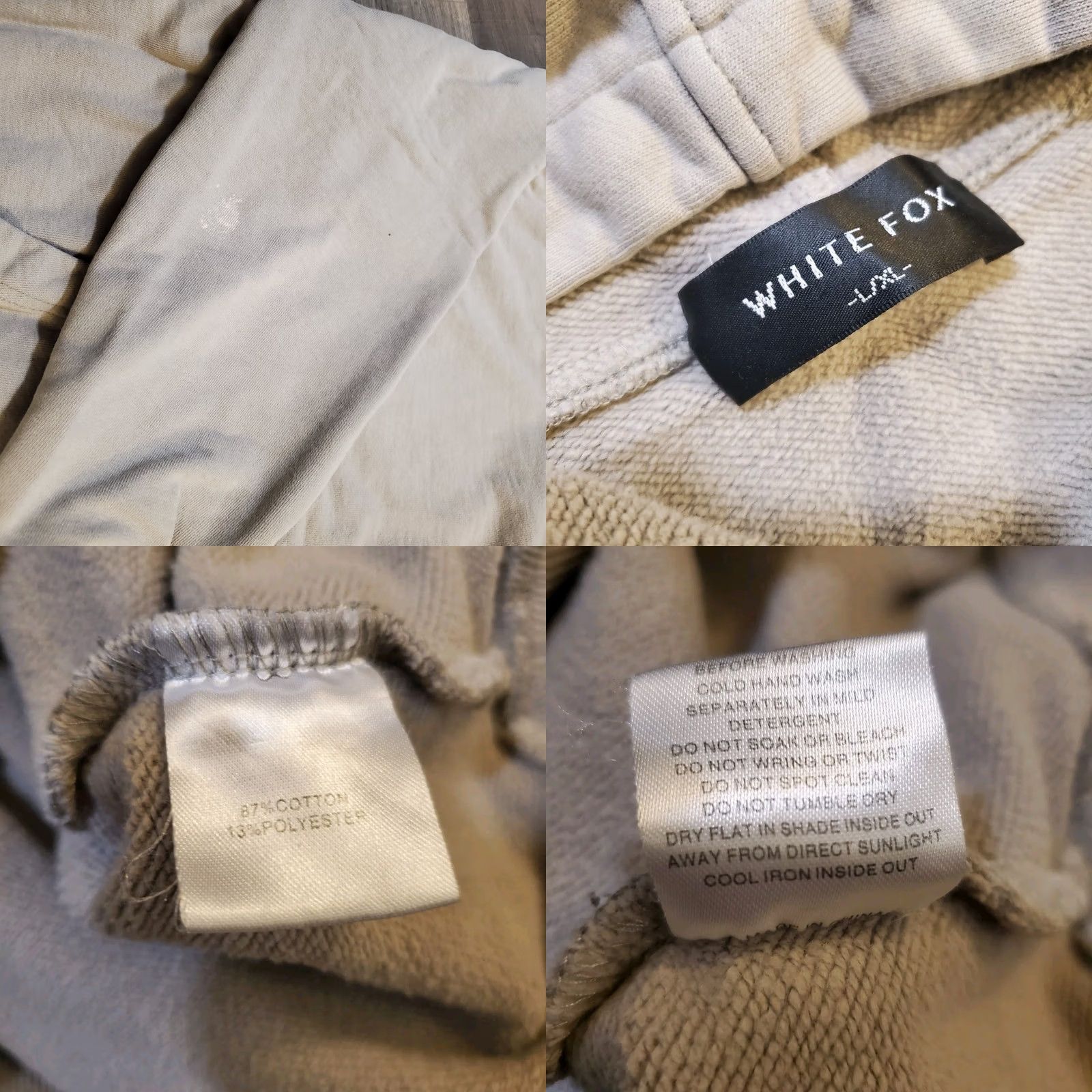 Vintage White Fox Society Womens L/XL Gray Hoodie Hooded Sweatshirt Spellout Size L / US 10 / IT 46 - 8 Thumbnail