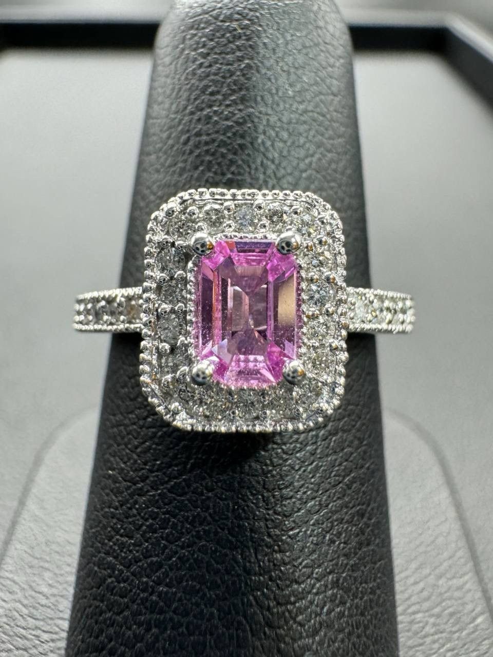 Other EFFY PINK SAPPHIRE & DIAMOND RING 14K WHITE GOLD LADIES Sz 7 Size ONE SIZE - 7 Thumbnail