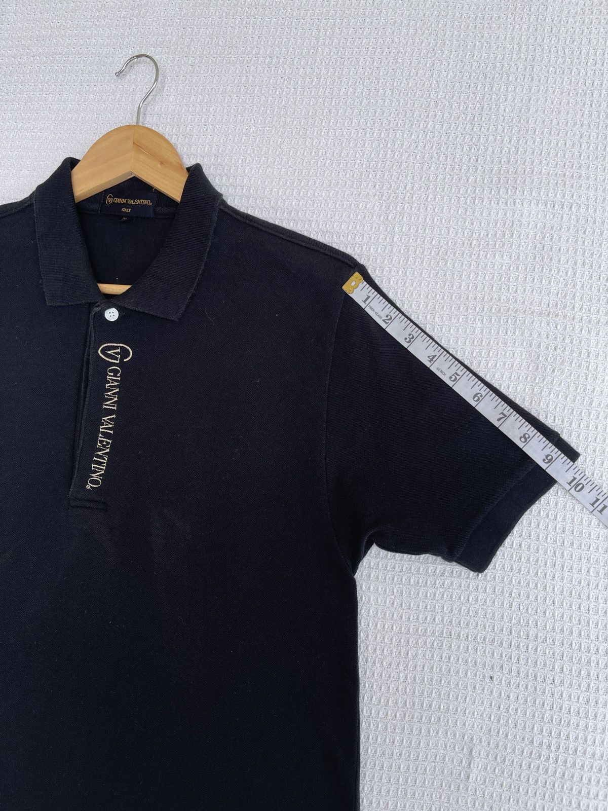 Gianni Valentino × Vintage Last Drop🔥Rare🔥Vintage GIANNI VALENTINO Spellout Polo Shirt Size US M / EU 48-50 / 2 - 13 Thumbnail