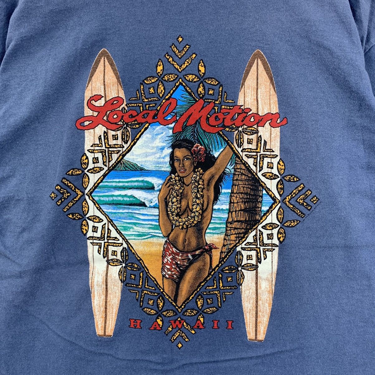 Vintage Vintage 90s LOCAL MOTION SURF Hawaii Hula Girl Usa Tshirt Size US L / EU 52-54 / 3 - 5 Thumbnail