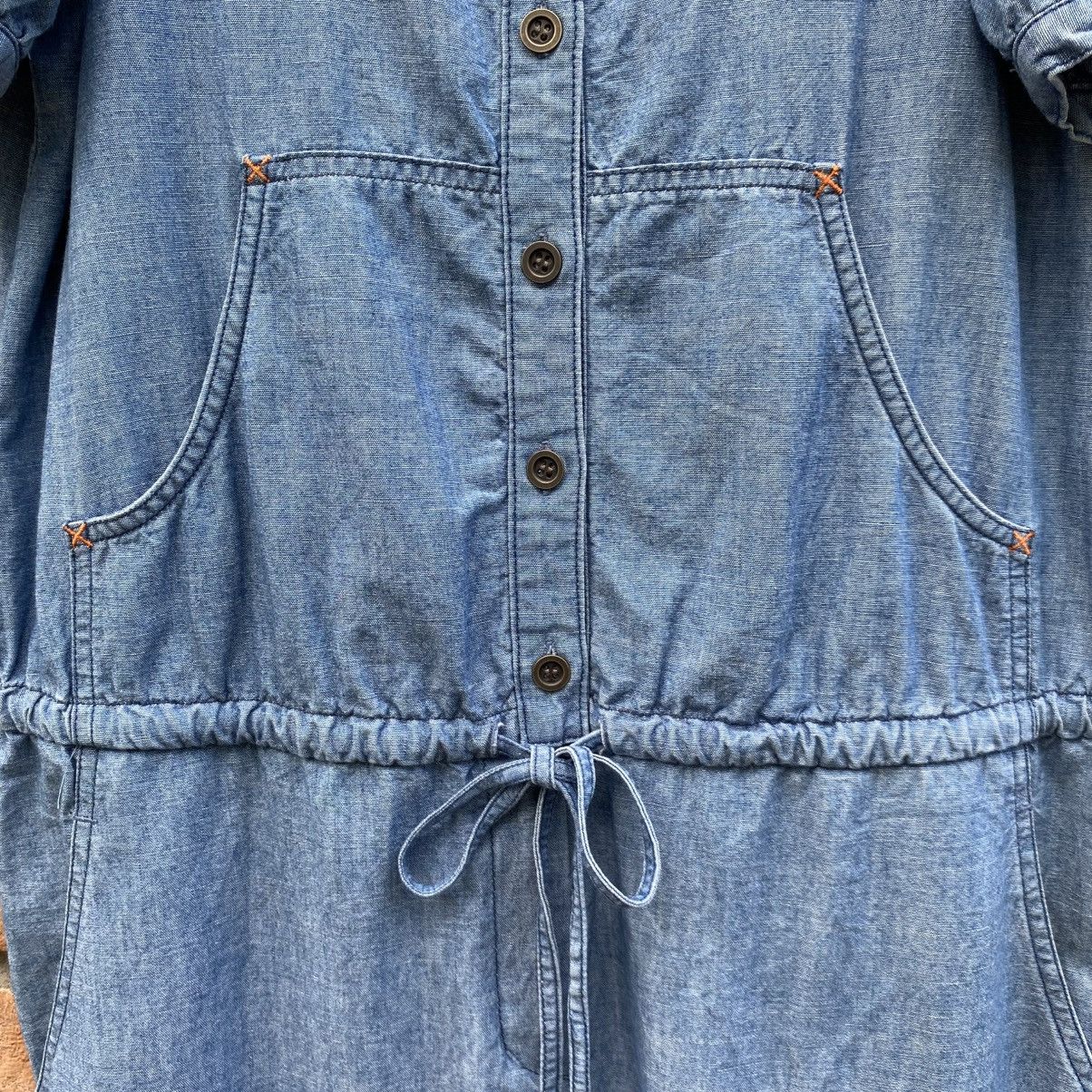 Tsumori Chisato TSUMORI CHISATO Blue Denim Romper with Peter Pan Collar Size M / US 6-8 / IT 42-44 - 8 Thumbnail