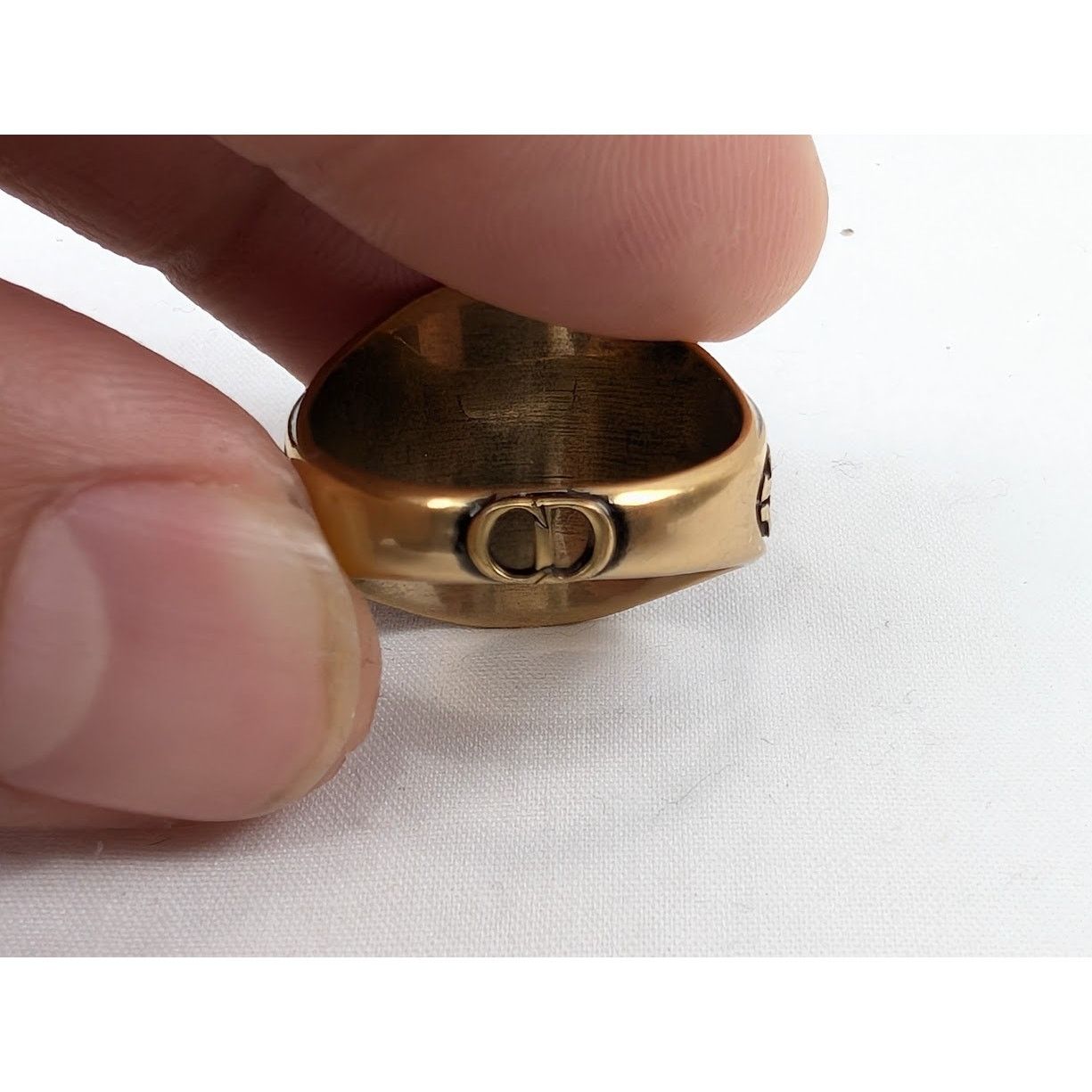 DENIM TEARS × Dior o1rshd1 Size: M / MCJ Fashion Jwl Ring in Gold/Green Size ONE SIZE - 7 Thumbnail