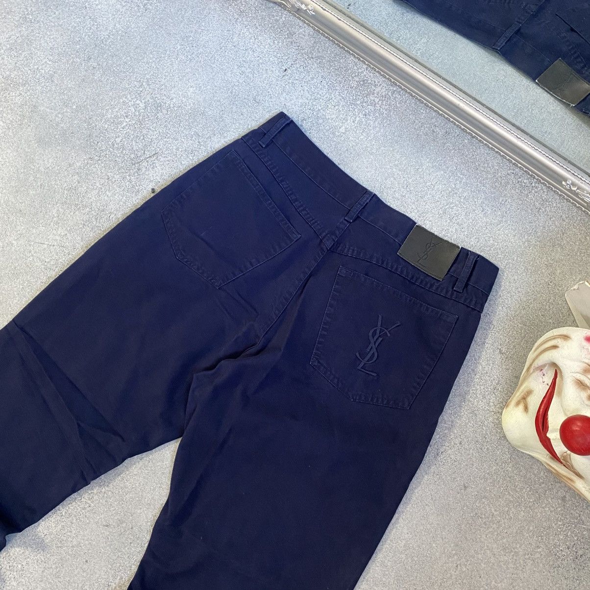 Yves Saint Laurent Vintage Yves Saint Laurent Pants YSL Embroidered Logo Jeans Size US 32 / EU 48 - 3 Thumbnail