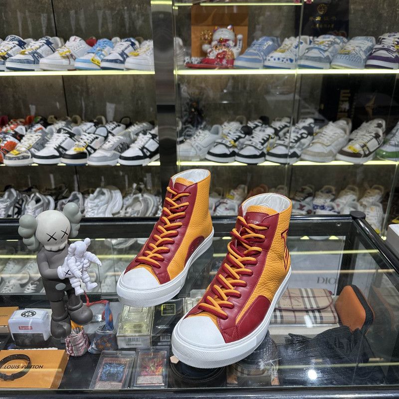 Louis Vuitton Louis Vuitton Tattoo Casual Sneakers in Red and Yellow 0079 Size US 7.5 / EU 40-41 - 1 Thumbnail