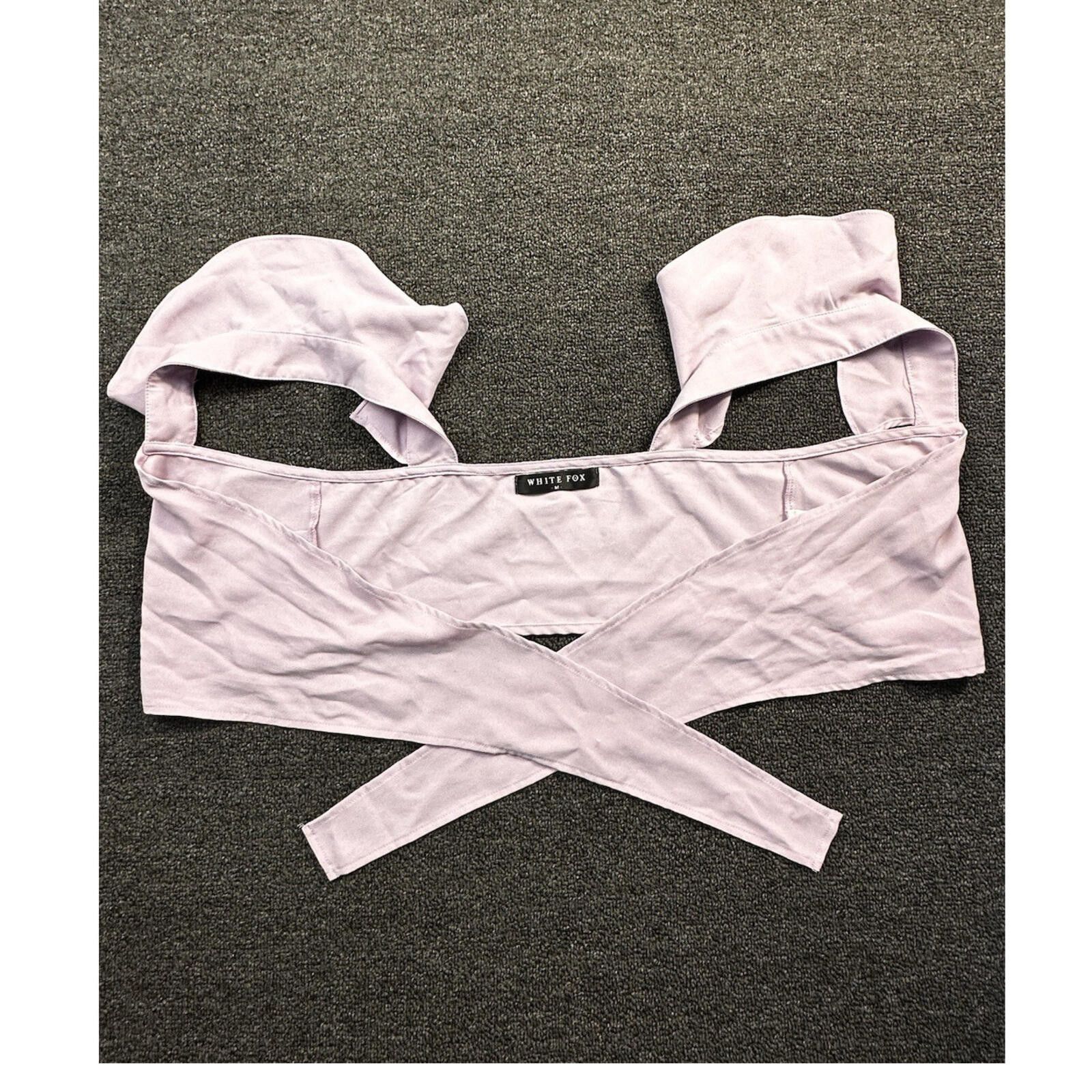 Other WHITE FOX Women's M Lavender Polyester Cropped Tie Strap Top Size M / US 6-8 / IT 42-44 - 2 Thumbnail