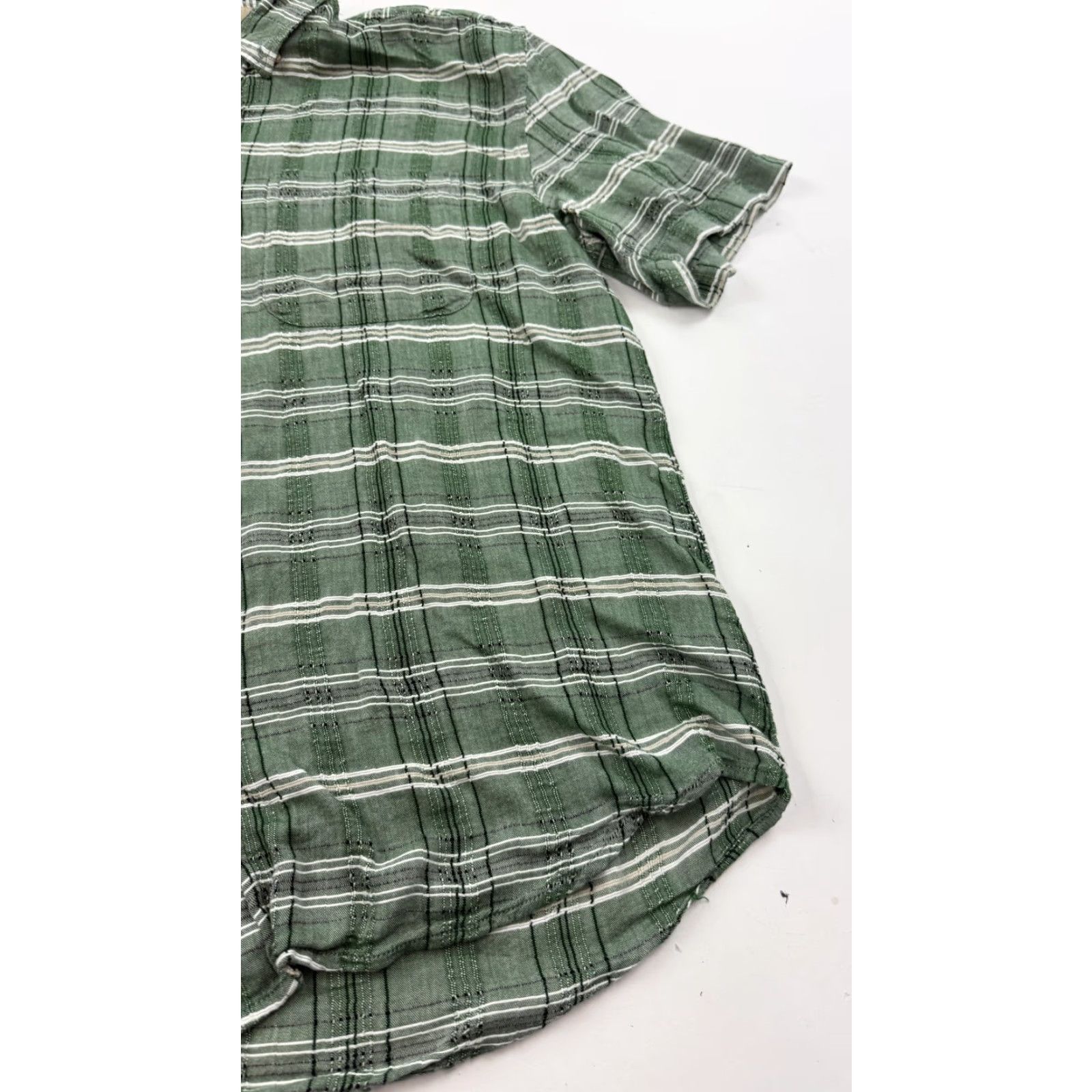 Scully Scully Shirt Mens Extra Large Green Plaid Short Sleeve Button Up Western Casual Size US XL / EU 56 / 4 - 4 Thumbnail