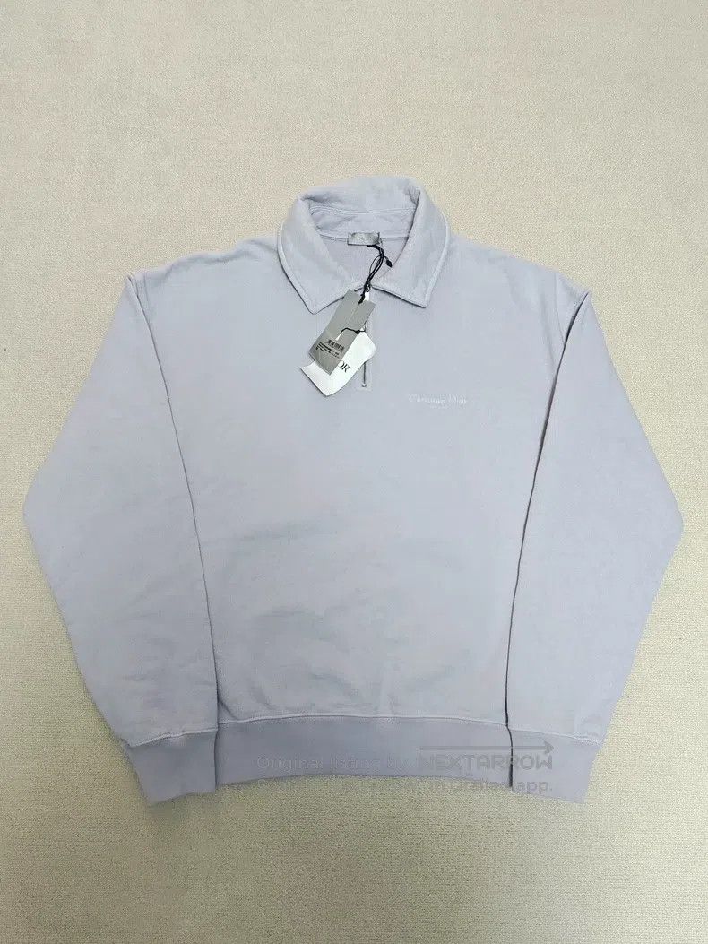 Dior FW22 Embroidered Logo Printed Half-Zipper Long-sleeve
