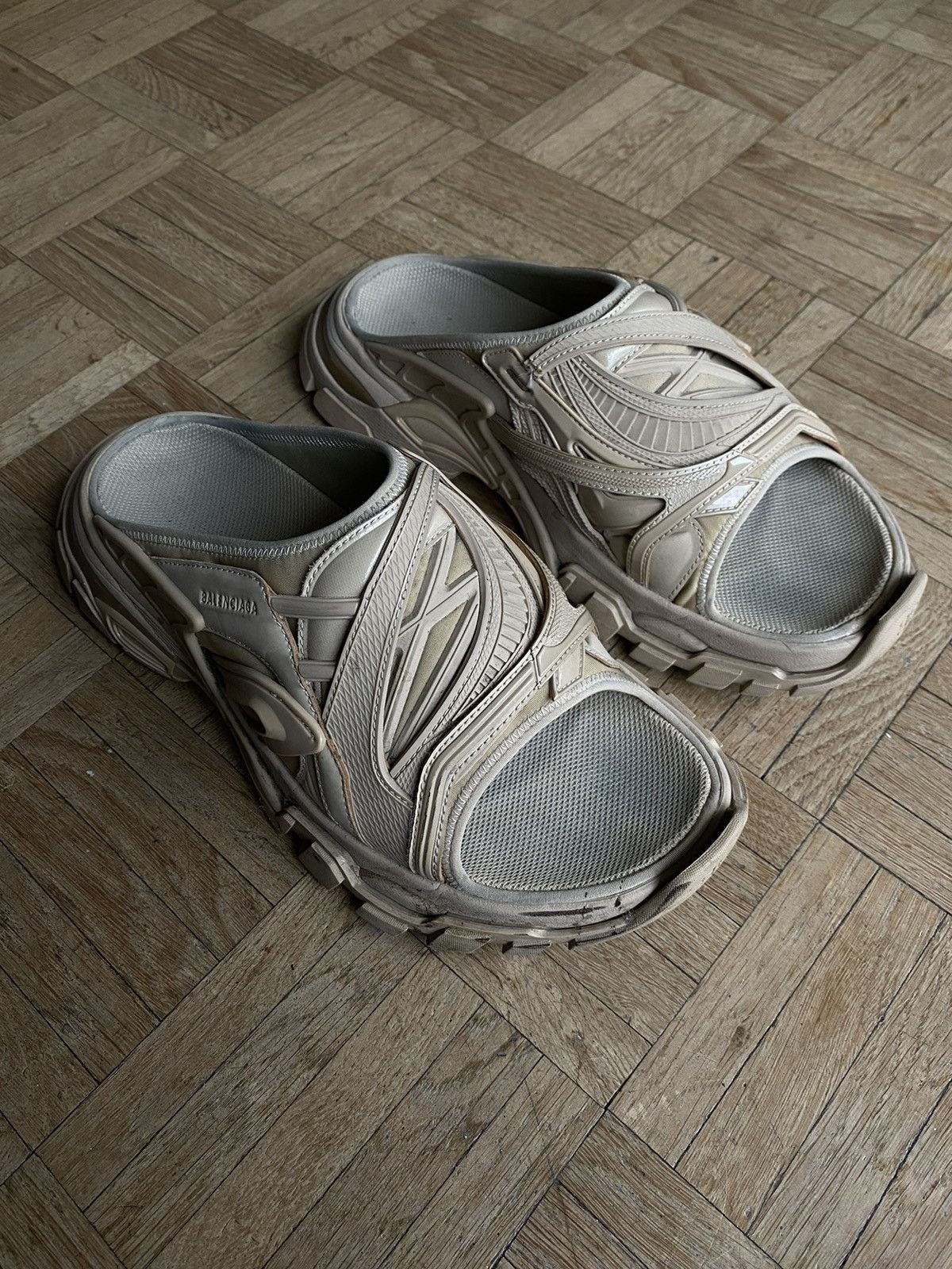 Balenciaga Balenciaga Sample Colorway Track Slides | Grailed