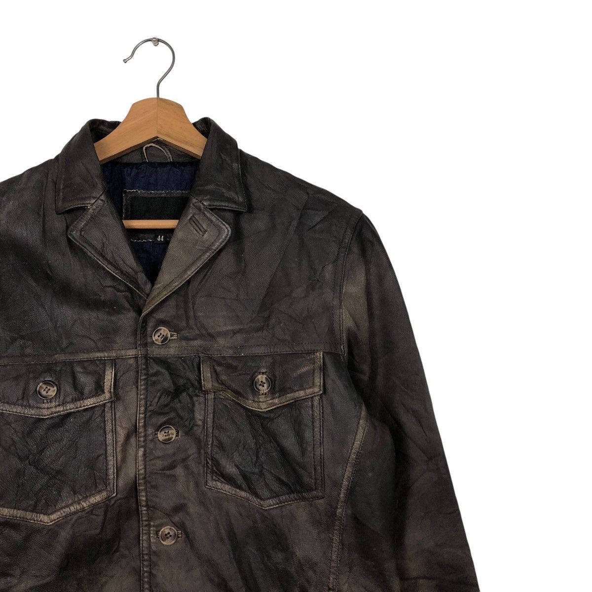 Japanese Brand 📌Vintage Biker Leather Jacket Button Custom Culture Size US M / EU 48-50 / 2 - 7 Thumbnail