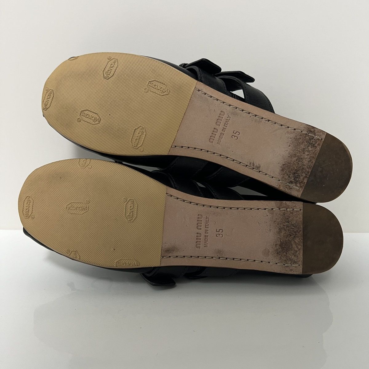 Miu Miu Miu Miu Nappa Leather Belted Ballet Flats Size US 5 / IT 35 - 7 Thumbnail
