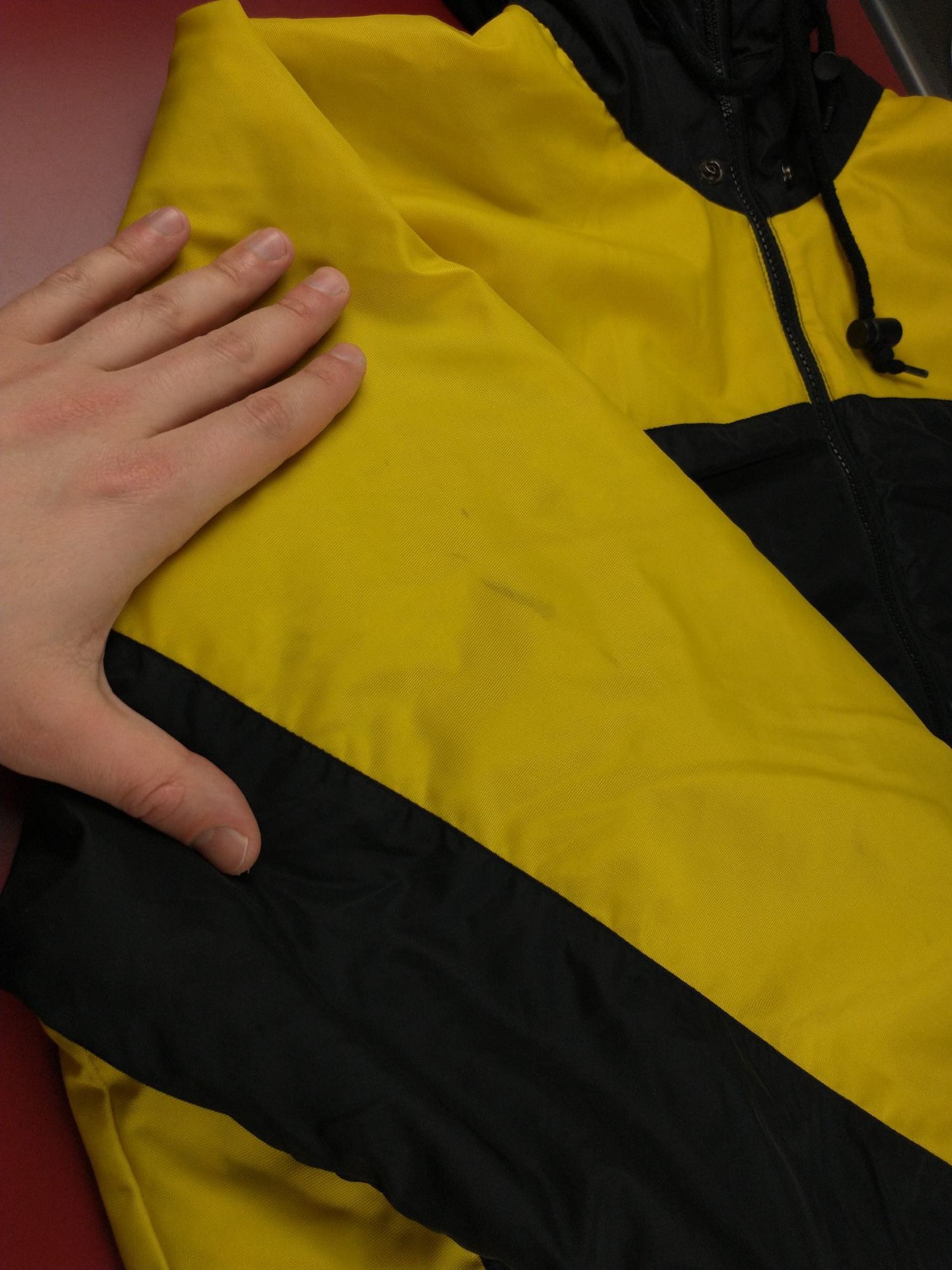 Nike Vintage 90s Nike Jacket Swoosh Black and Yellow Hooded Size US L / EU 52-54 / 3 - 17 Thumbnail