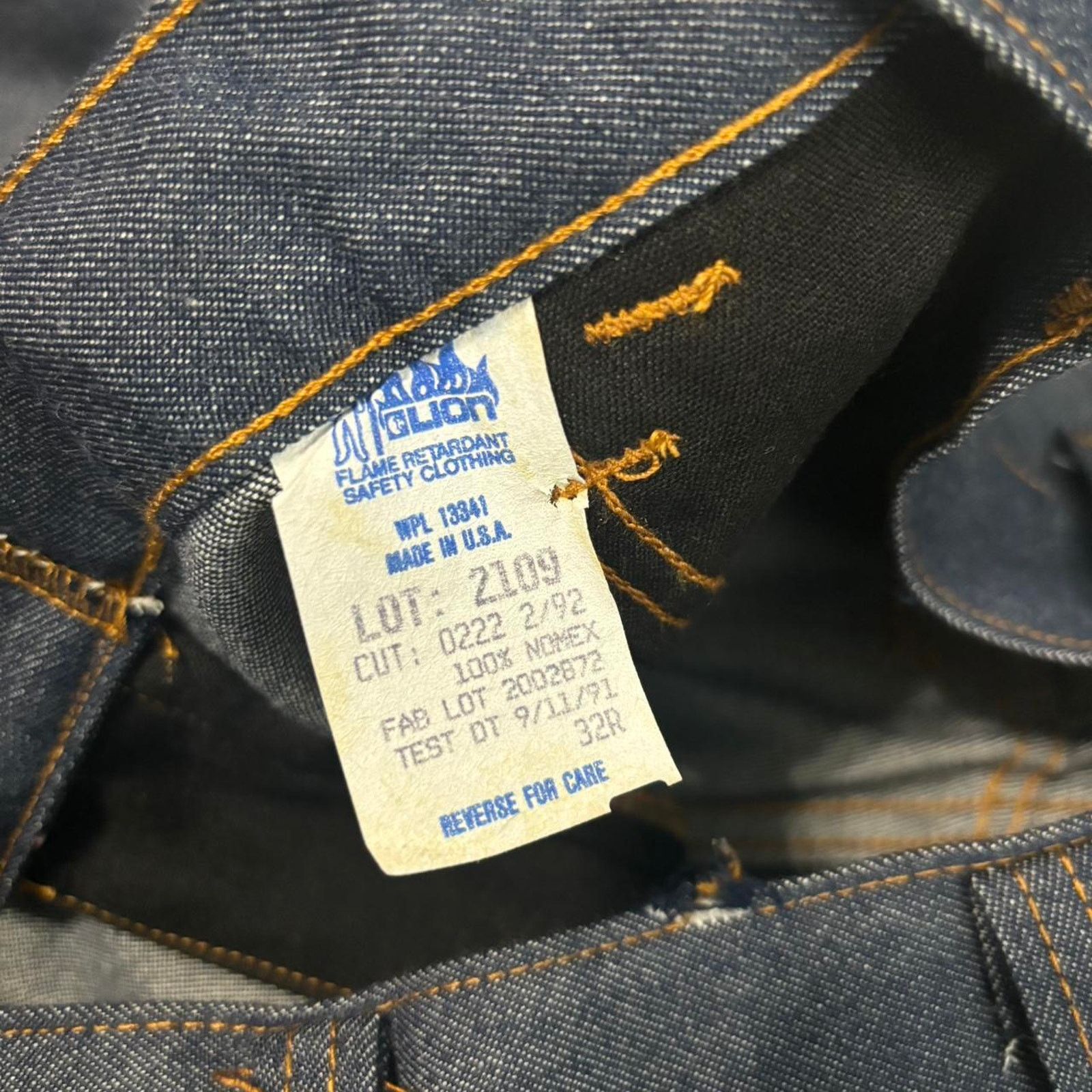 Other Vintage 80s Lion Flame Resistant Selvedge Style Jeans Size US 32 / EU 48 - 6 Thumbnail