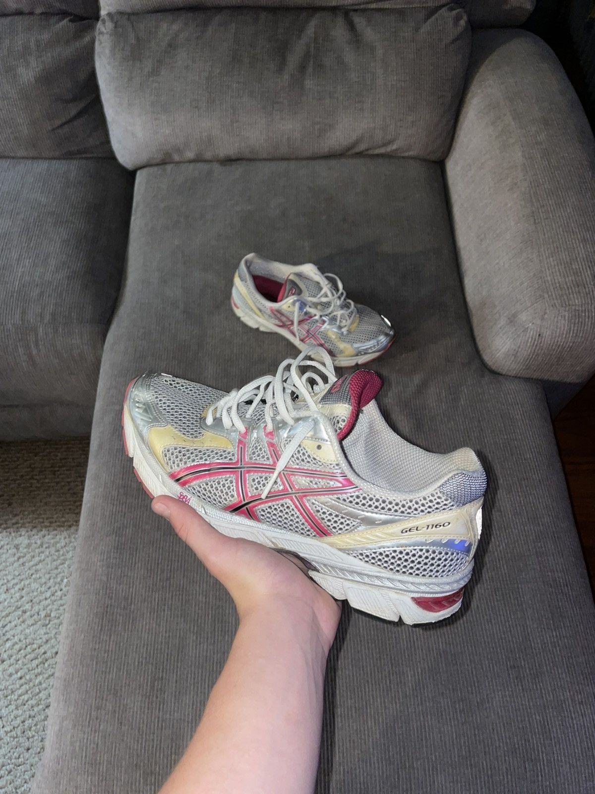 Asics Asics Gel-1160 Cream / Pink Size US 9.5 / EU 42-43 - 1 Thumbnail
