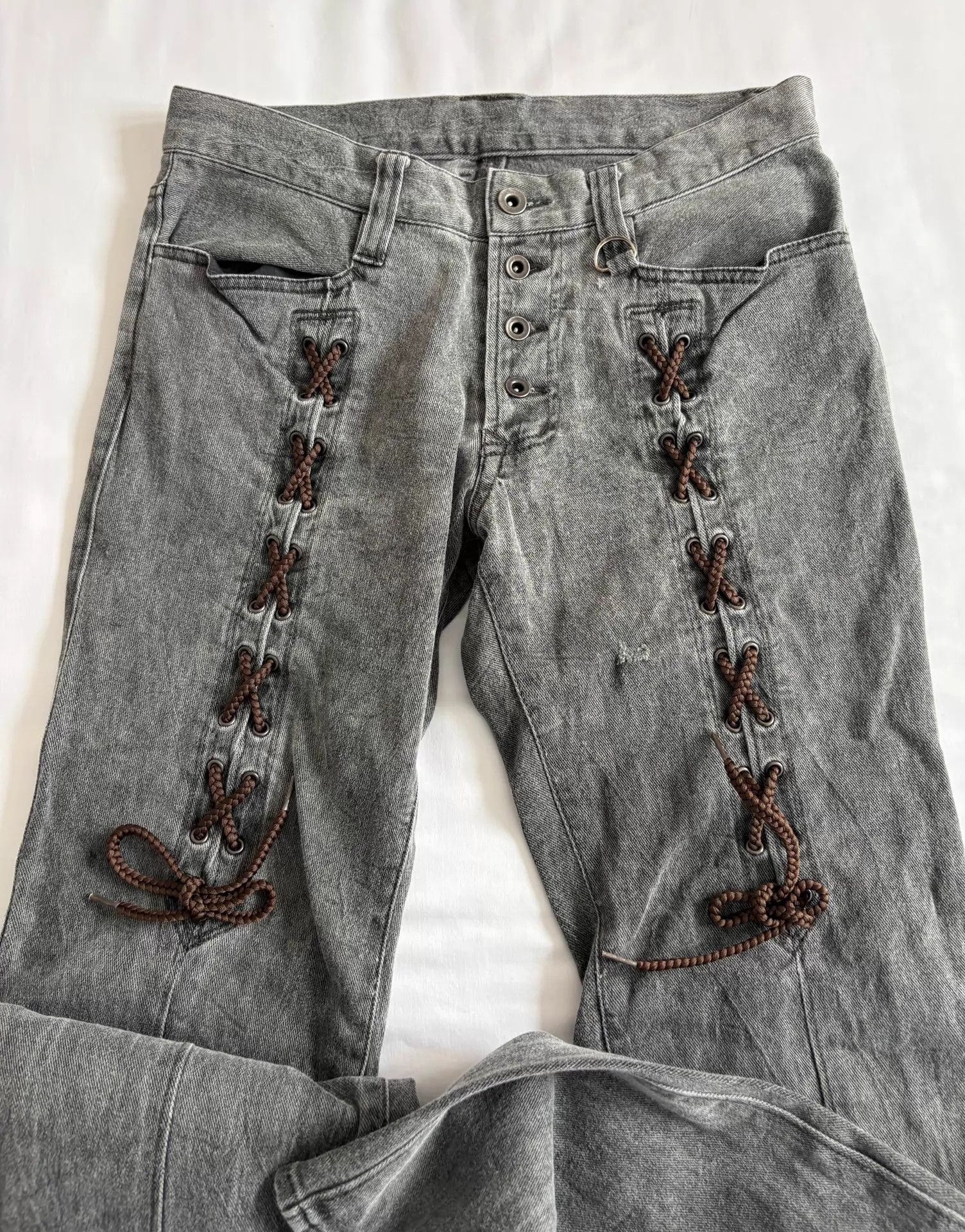 Nicole Club Vintage Japanese Nicole Club Tie Strap Denim Jeans 76/99 Size 26" / US 2 / IT 38 - 6 Thumbnail