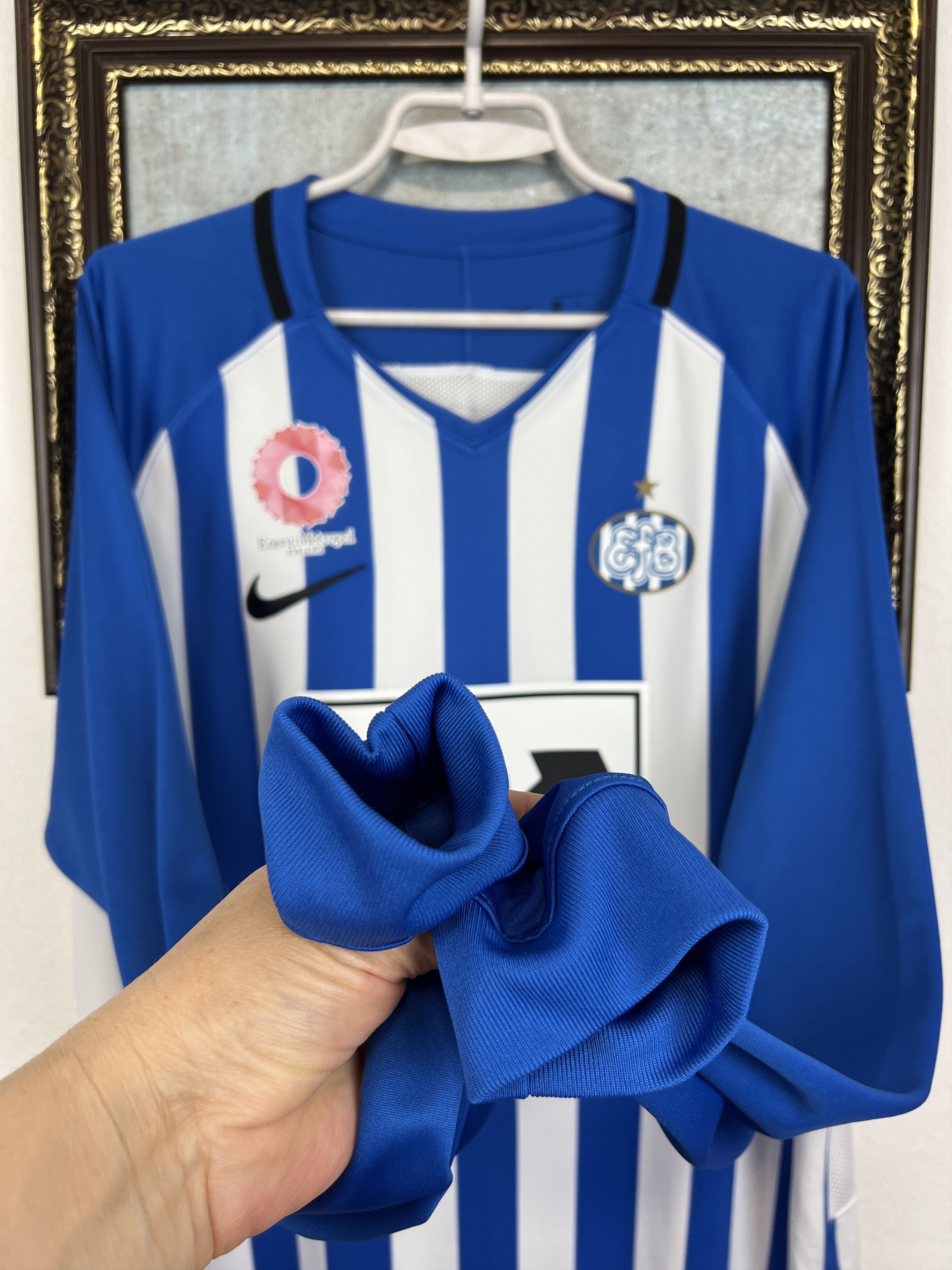 Nike Esbjerg Home football shirt Soccer Long Sleeve Jersey Trikot Size US XL / EU 56 / 4 - 4 Thumbnail