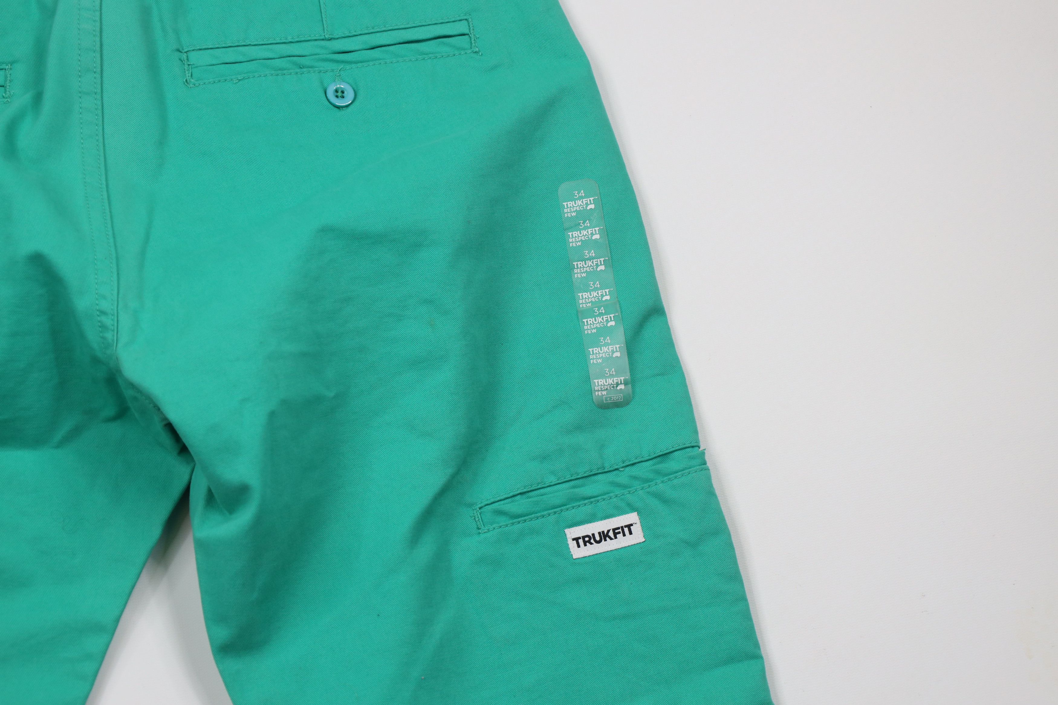 TRUKFIT × Vintage Deadstock Vintage Trukfit Skateboarding Leg Chino Pants Teal Size US 34 / EU 50 - 11 Thumbnail