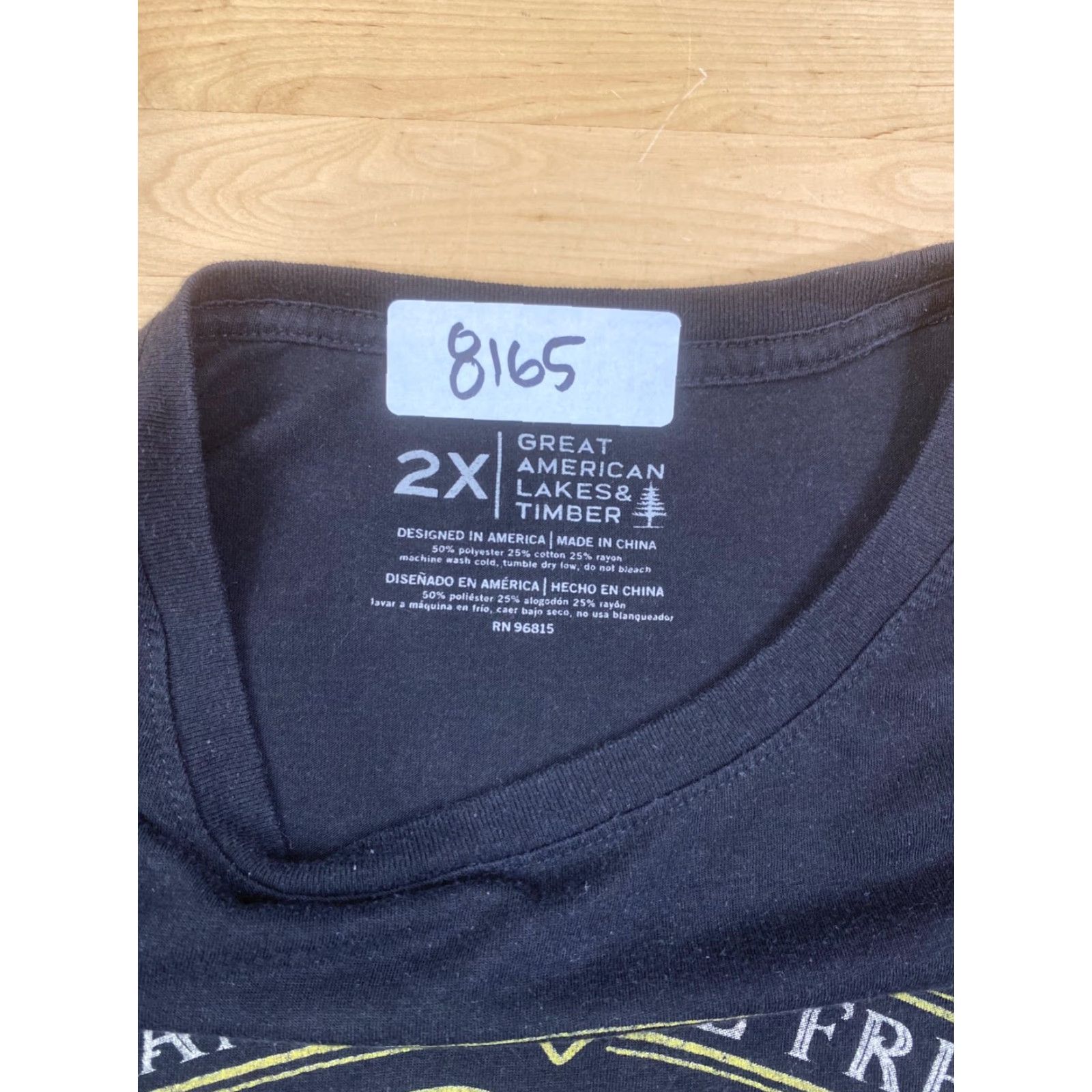 Greats Great American Lakes & Timber Mens T-Shirt 2XL Black Graphic Print Crew Neck Short Sleeve Vintage: No Flag Theme Men Size US XXL / EU 58 / 5 - 3 Thumbnail
