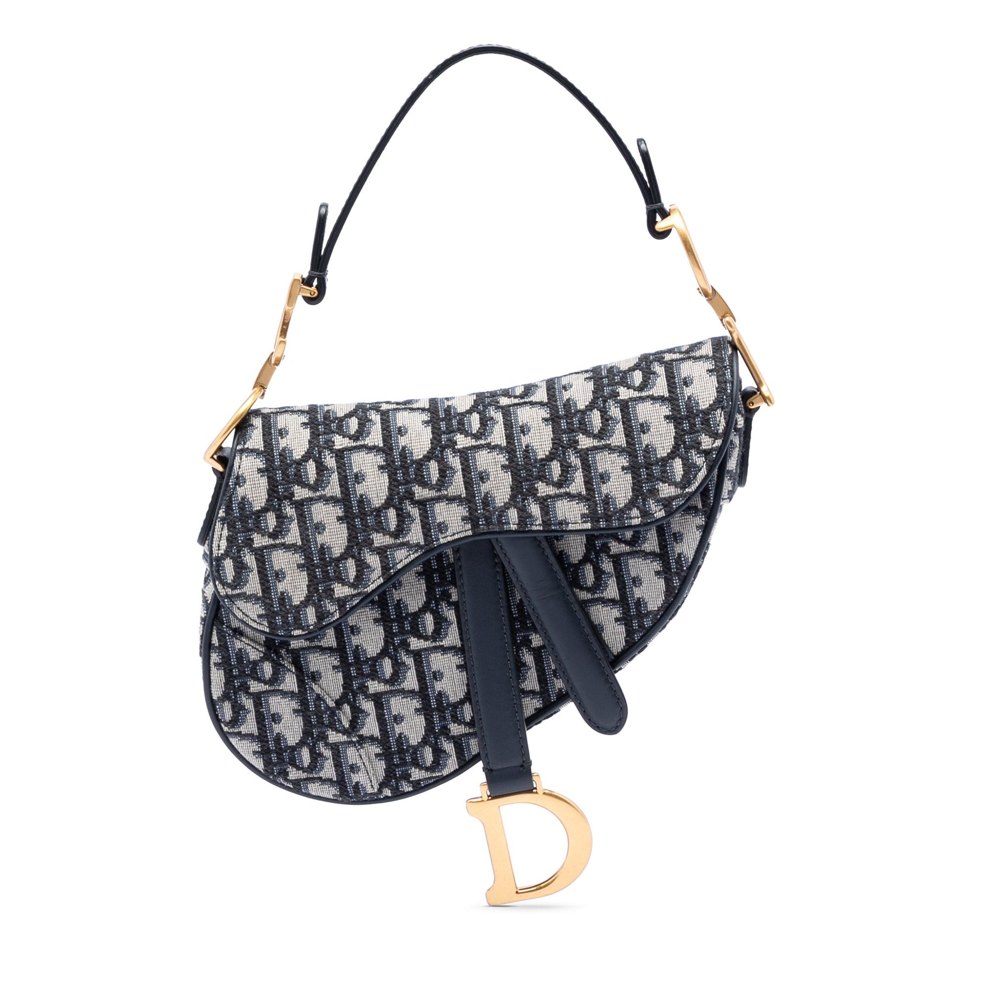 Dior Mini Oblique Canvas Saddle Bag Size ONE SIZE - 1 Thumbnail
