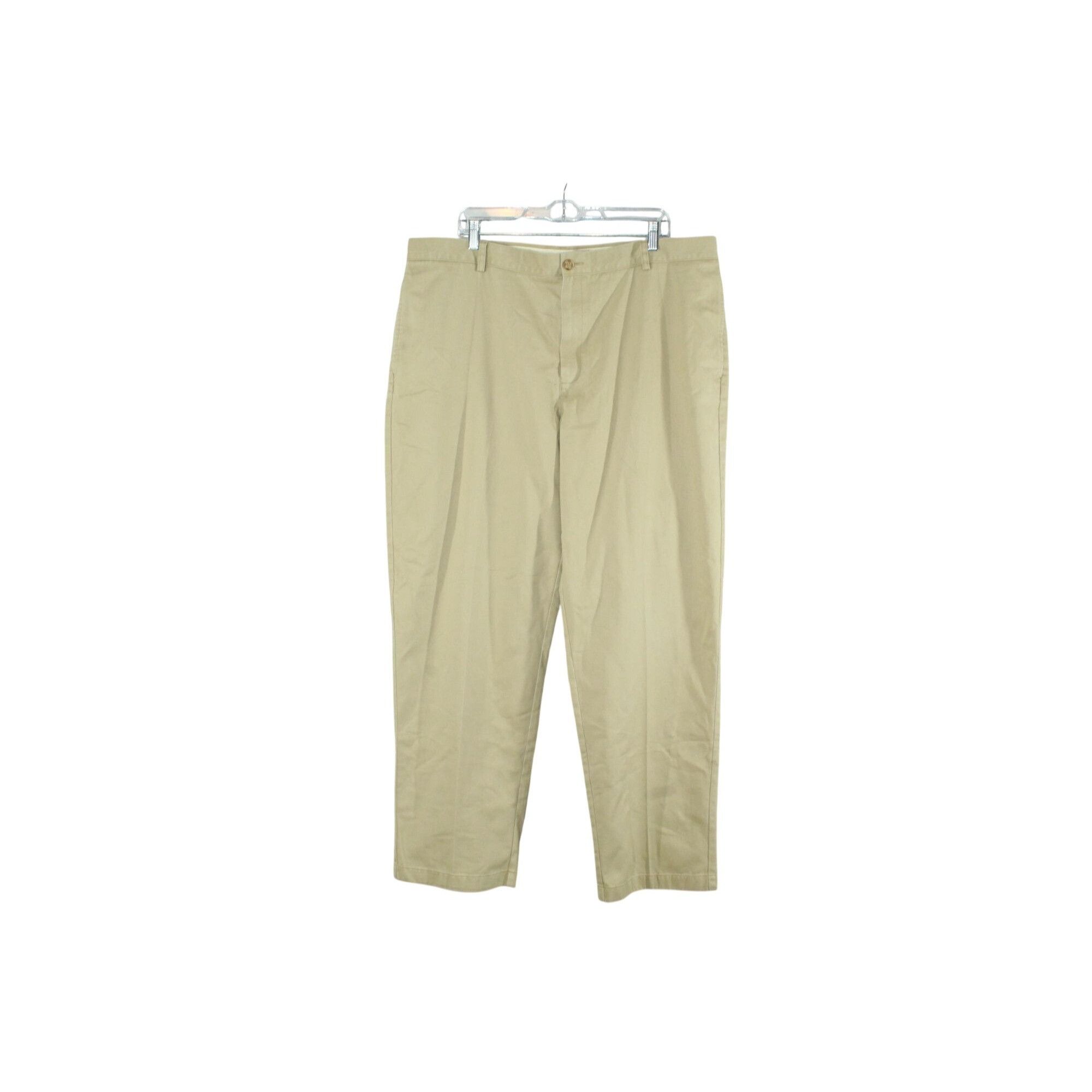 L.L. Bean LL Bean Men's Khaki Wrinkle Free Double L Chinos Size 42" / US 20 - 1 Thumbnail
