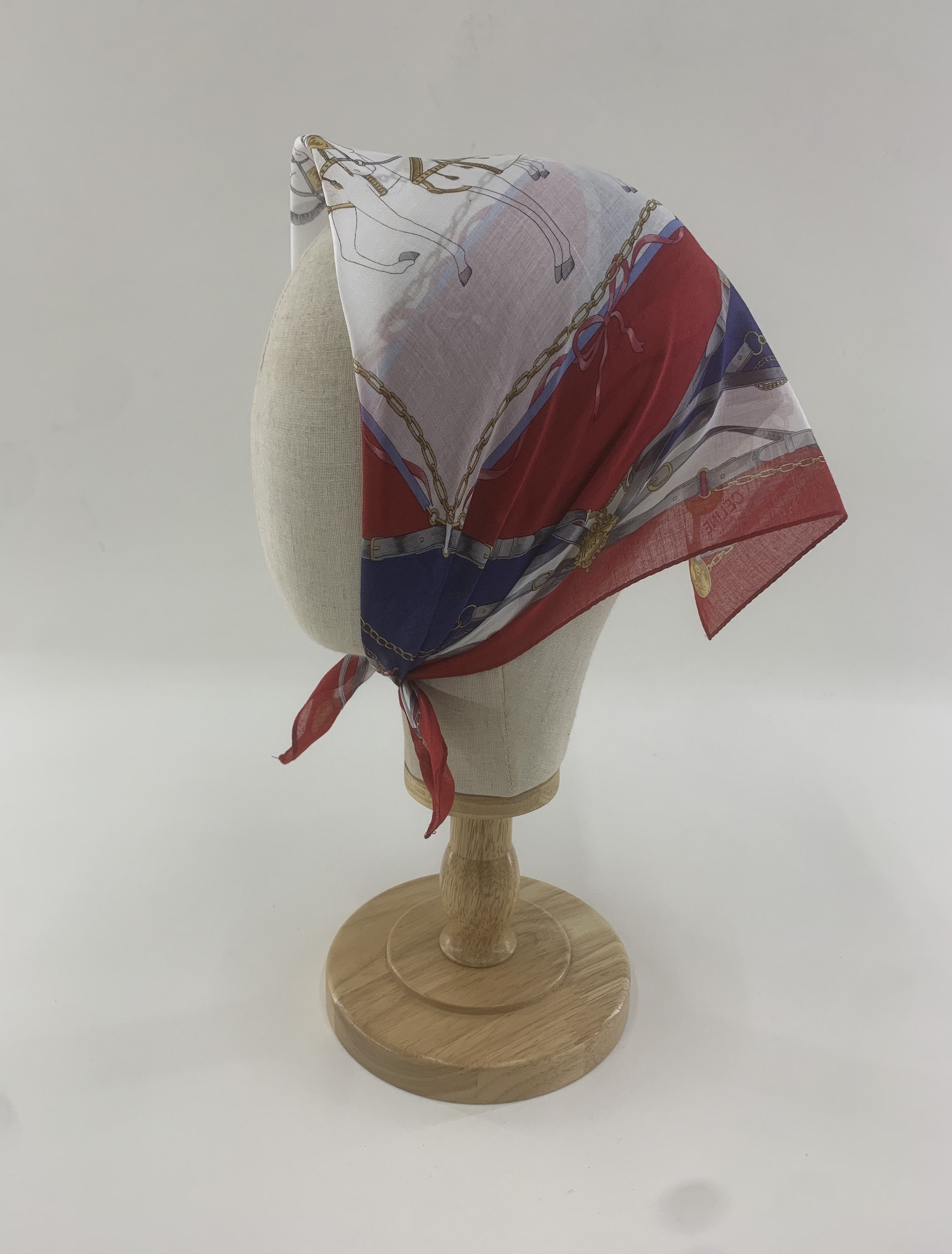 Celine Celine Handkerchief Bandana Neckerchief Square TB3495 Size ONE SIZE - 3 Thumbnail