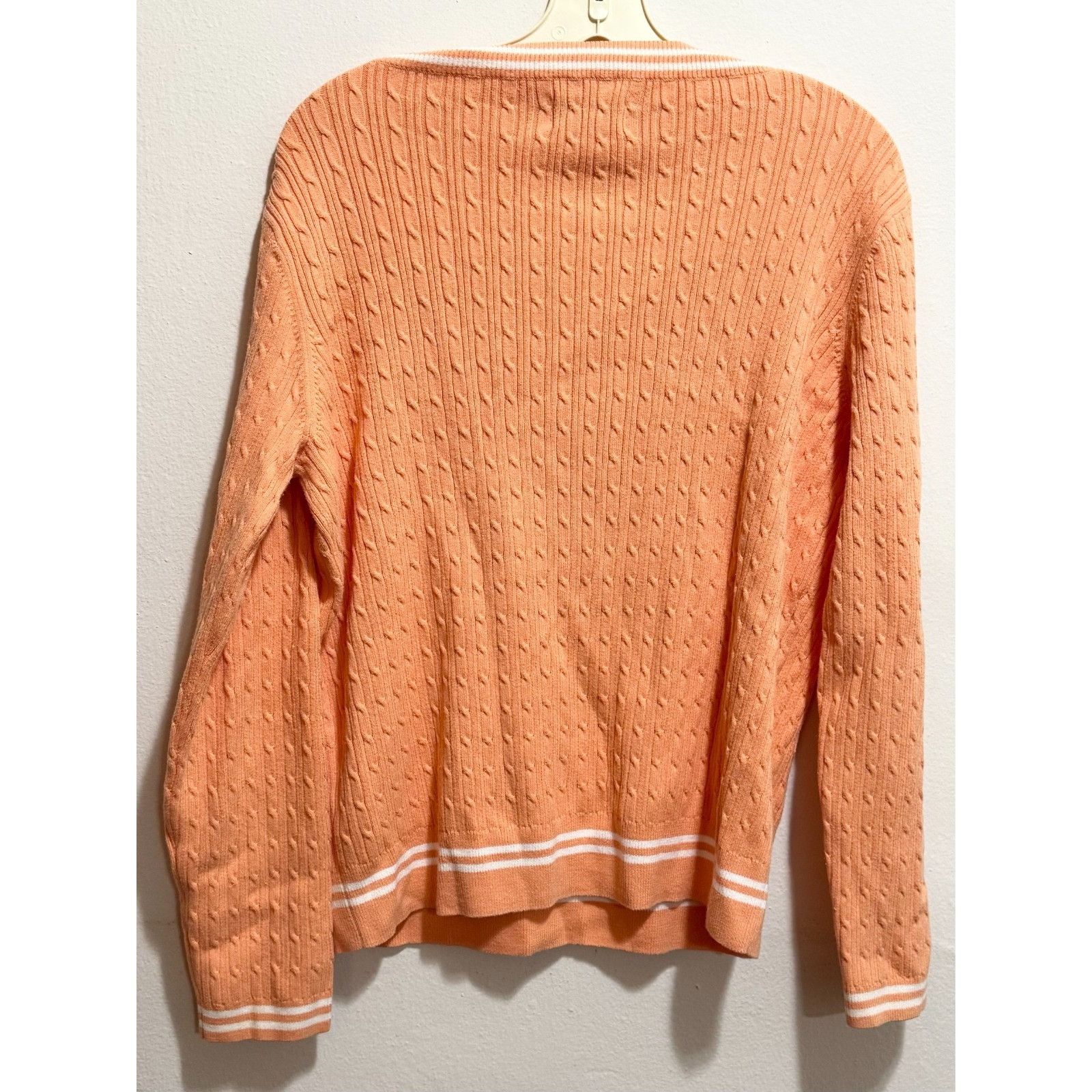 Other Sport Haley orange cable knit V neck sweater XL Size XL / US 12-14 / IT 48-50 - 5 Thumbnail