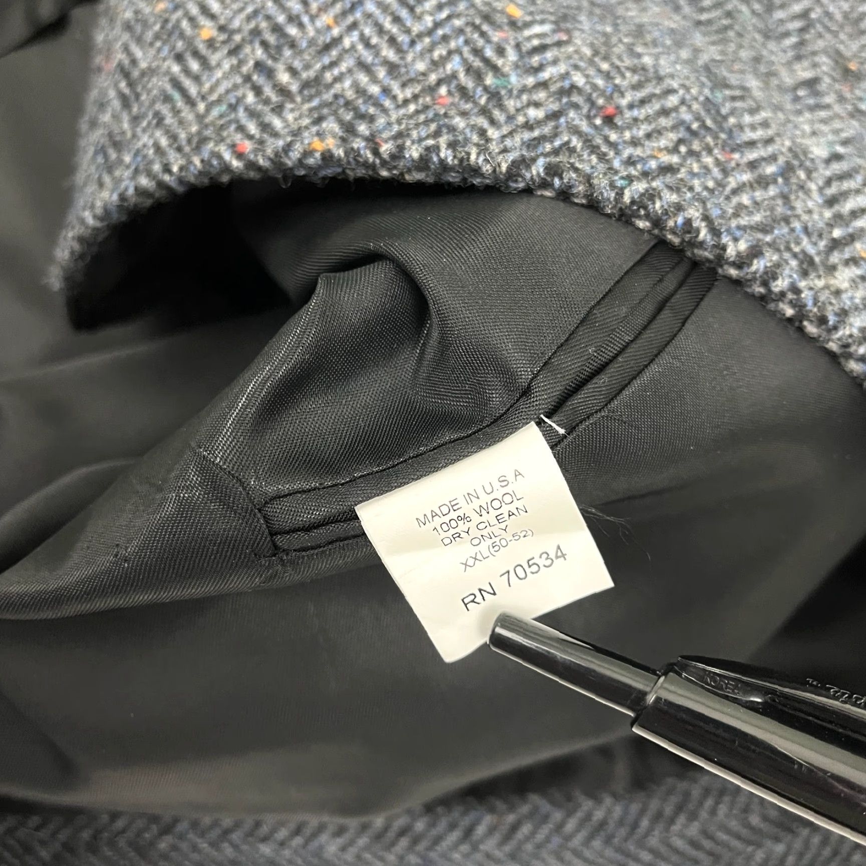 Orvis VINTAGE Orvis Waistcoat Mens 2XL Blue Tweed Herringbone Wool Suit Jacket Vest ORVIS Waistcoat 2XL Blue Tweed Wool Vest Mens Size US XXL / EU 58 / 5 - 3 Thumbnail