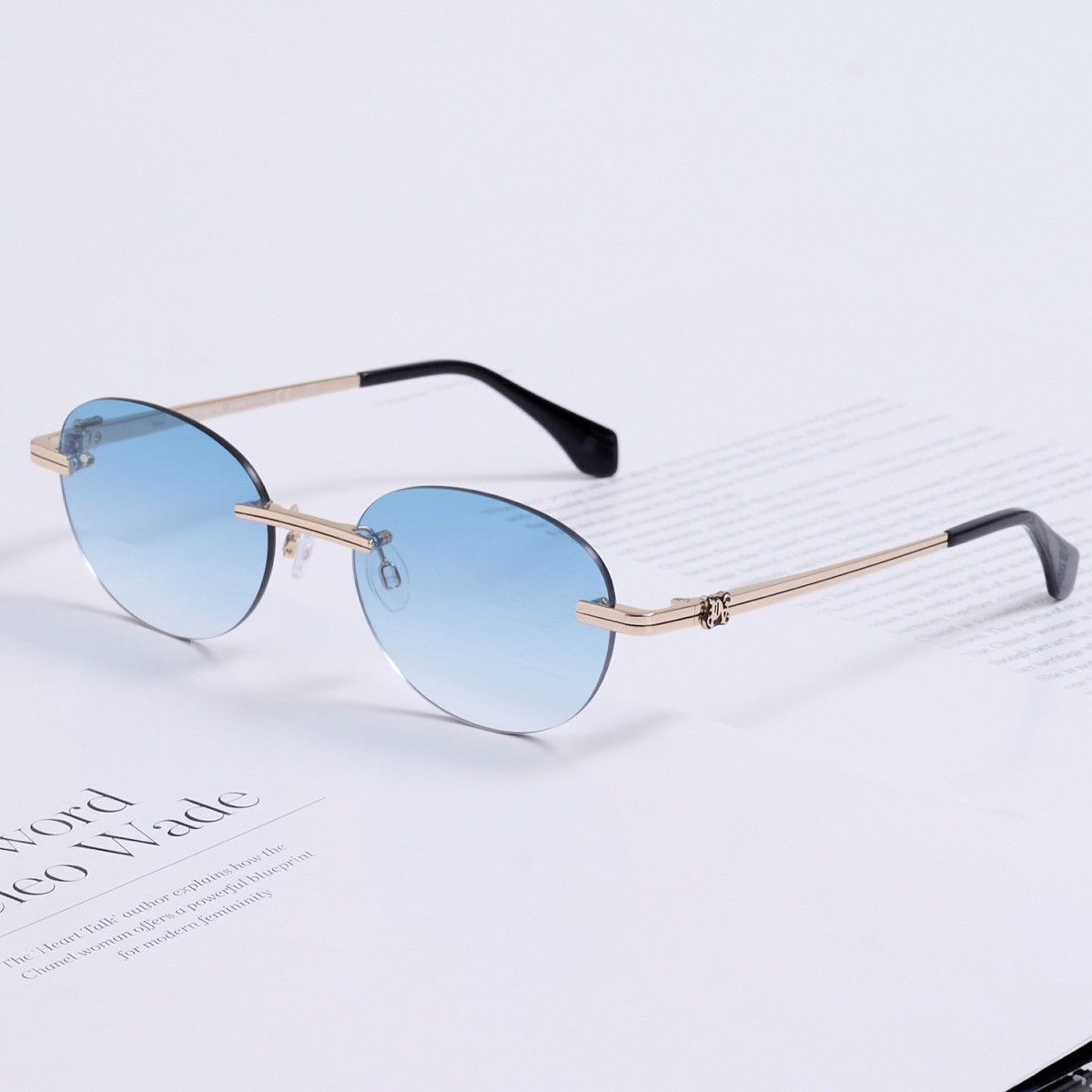 Palm Angels PALM ANGELS CRYSTAL GOLD BLUE GRADIENT SUNGLASSES Size ONE SIZE - 2 Thumbnail