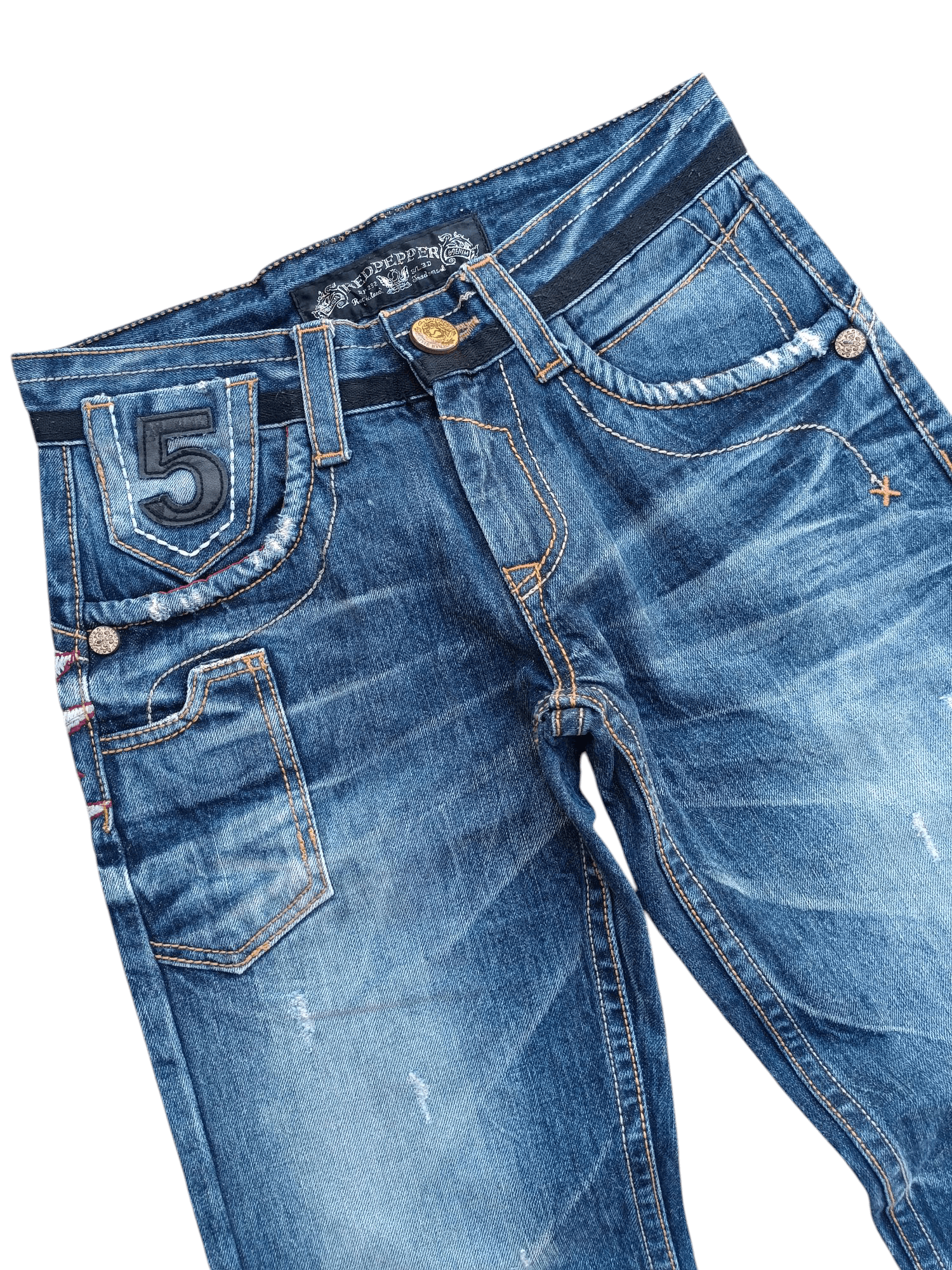 Japanese Brand Japan RedPepper Distressed Seditionaries Rare Design Denim Size US 30 / EU 46 - 4 Thumbnail